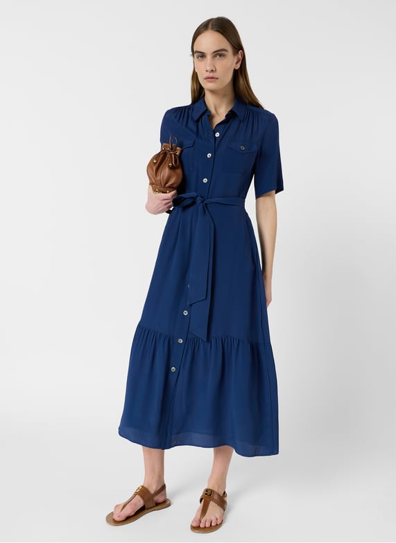 Long dress with classic collar - 34 Long dress with classic collar - 34