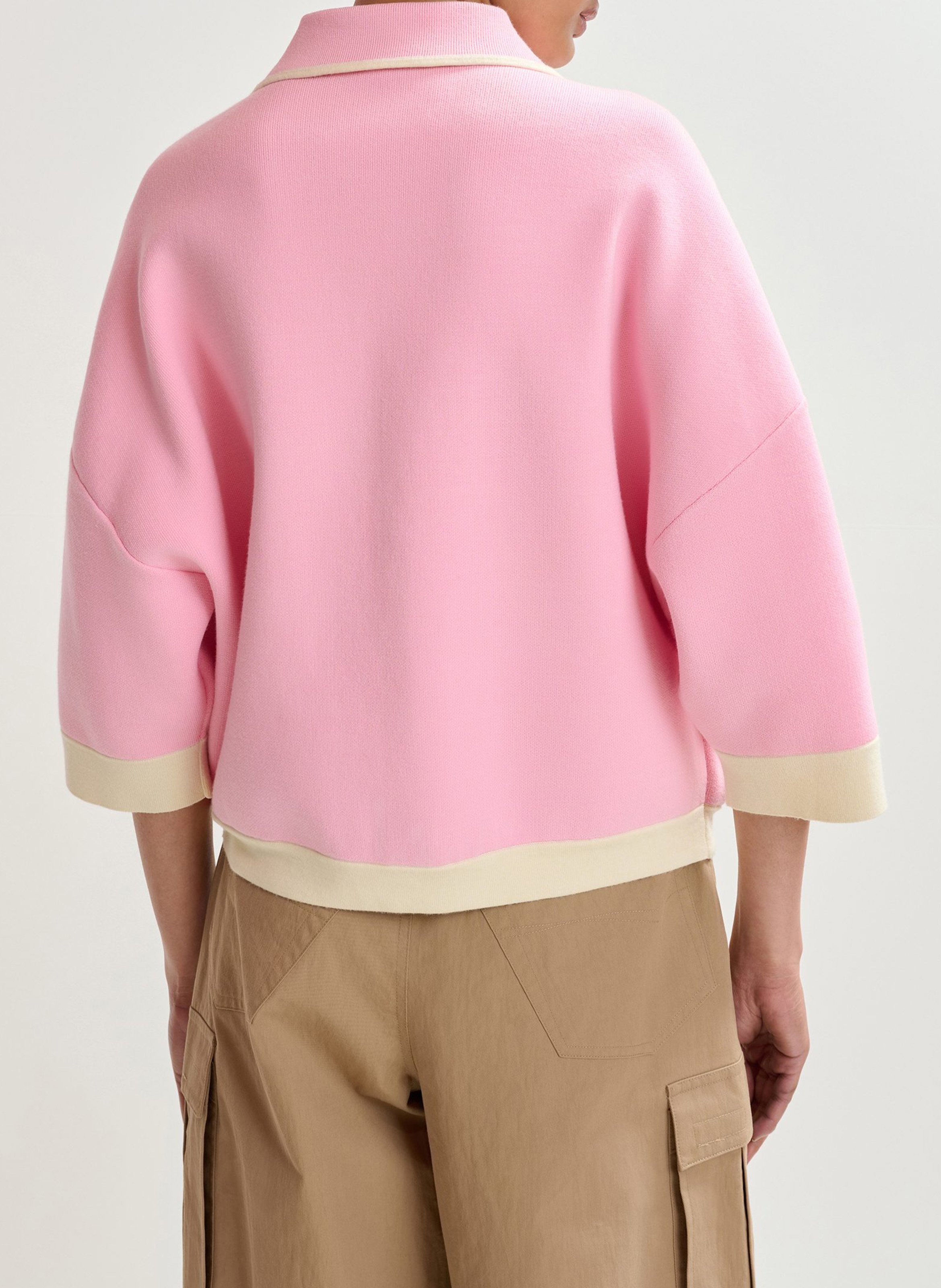 Cardigan with classic collar ESSENTIEL ANTWERP Pink