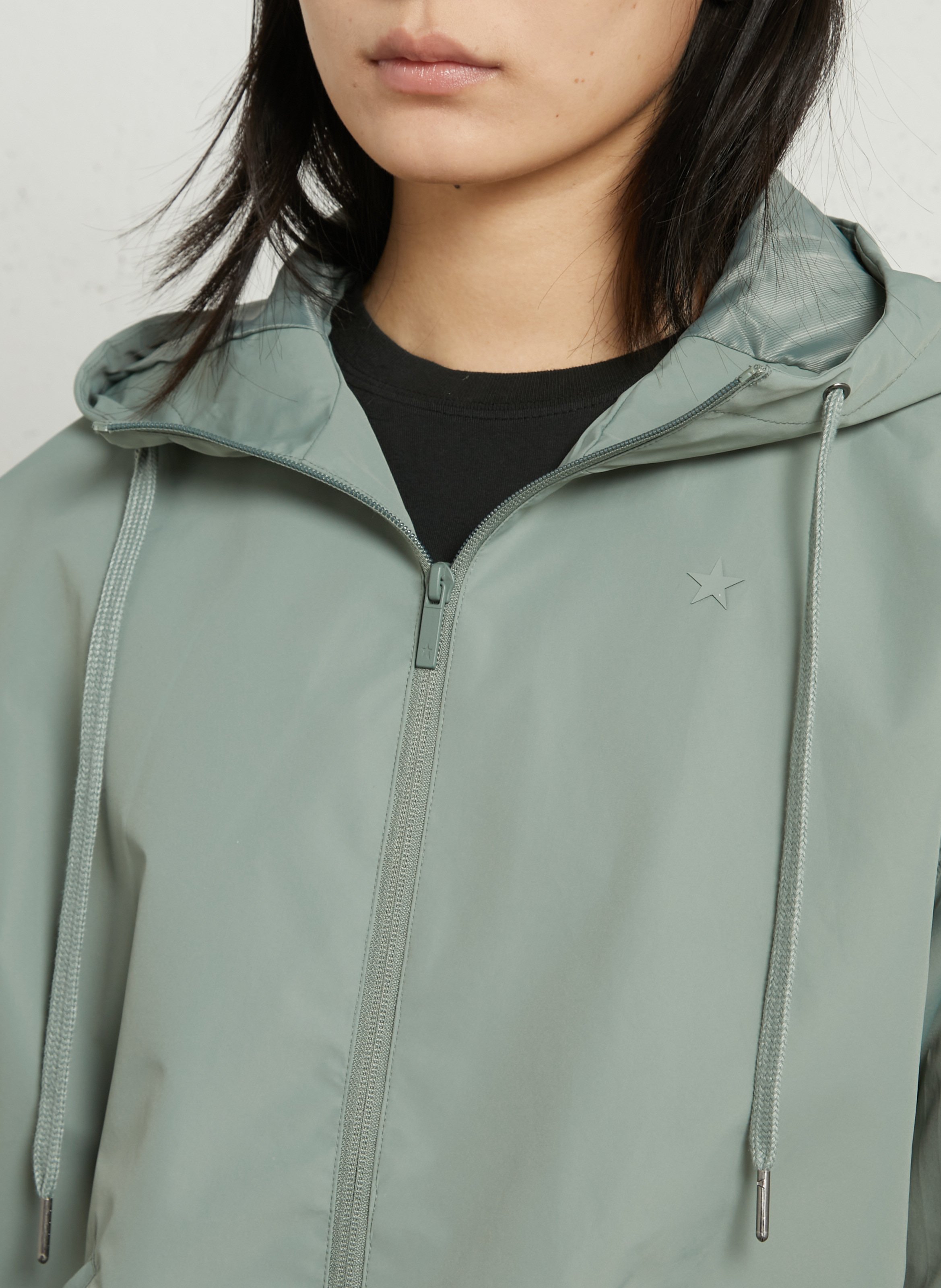High-neck hooded jacket SUD EXPRESS Green