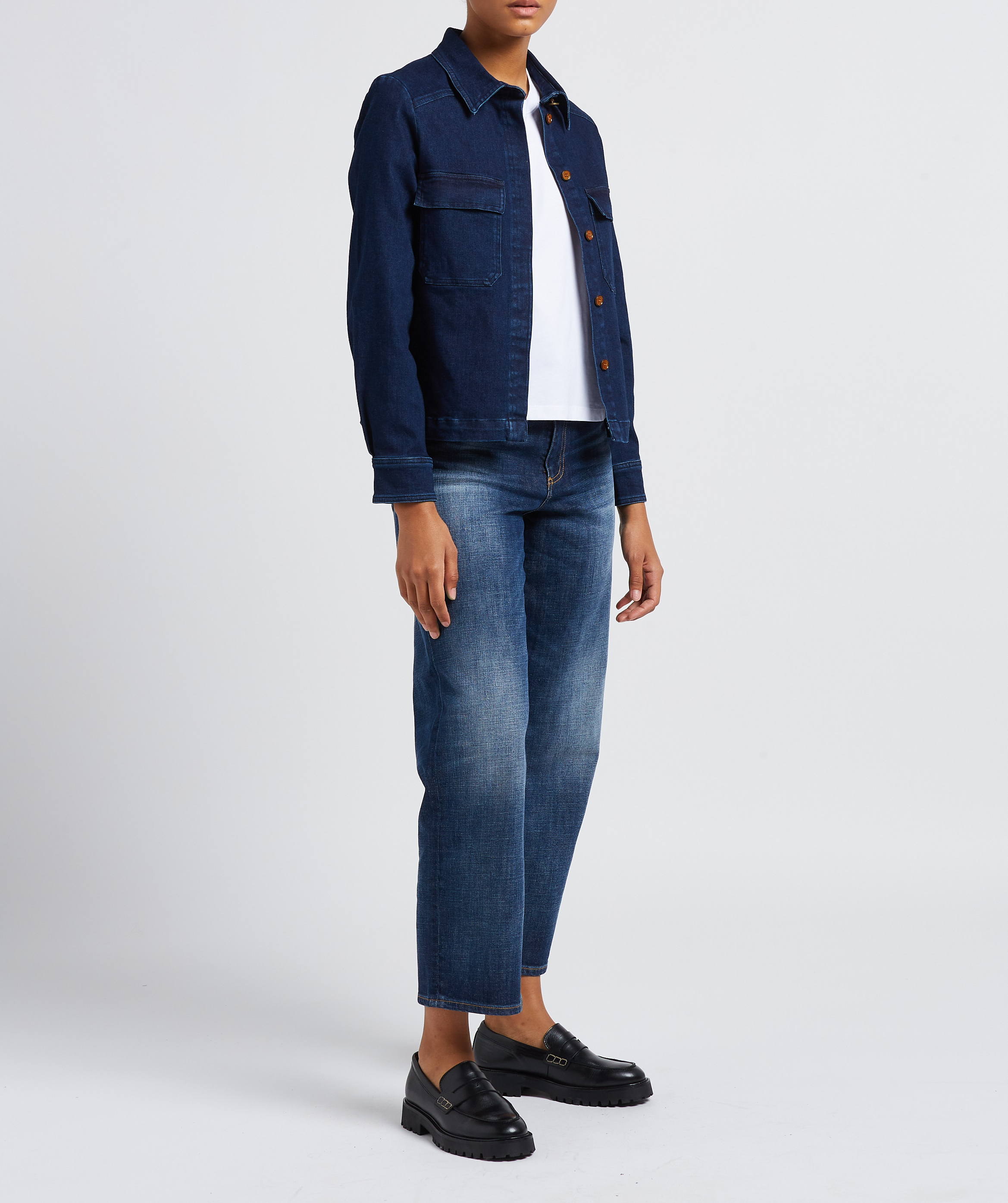 Jean droit taille haute délavé SESSUN Bleu