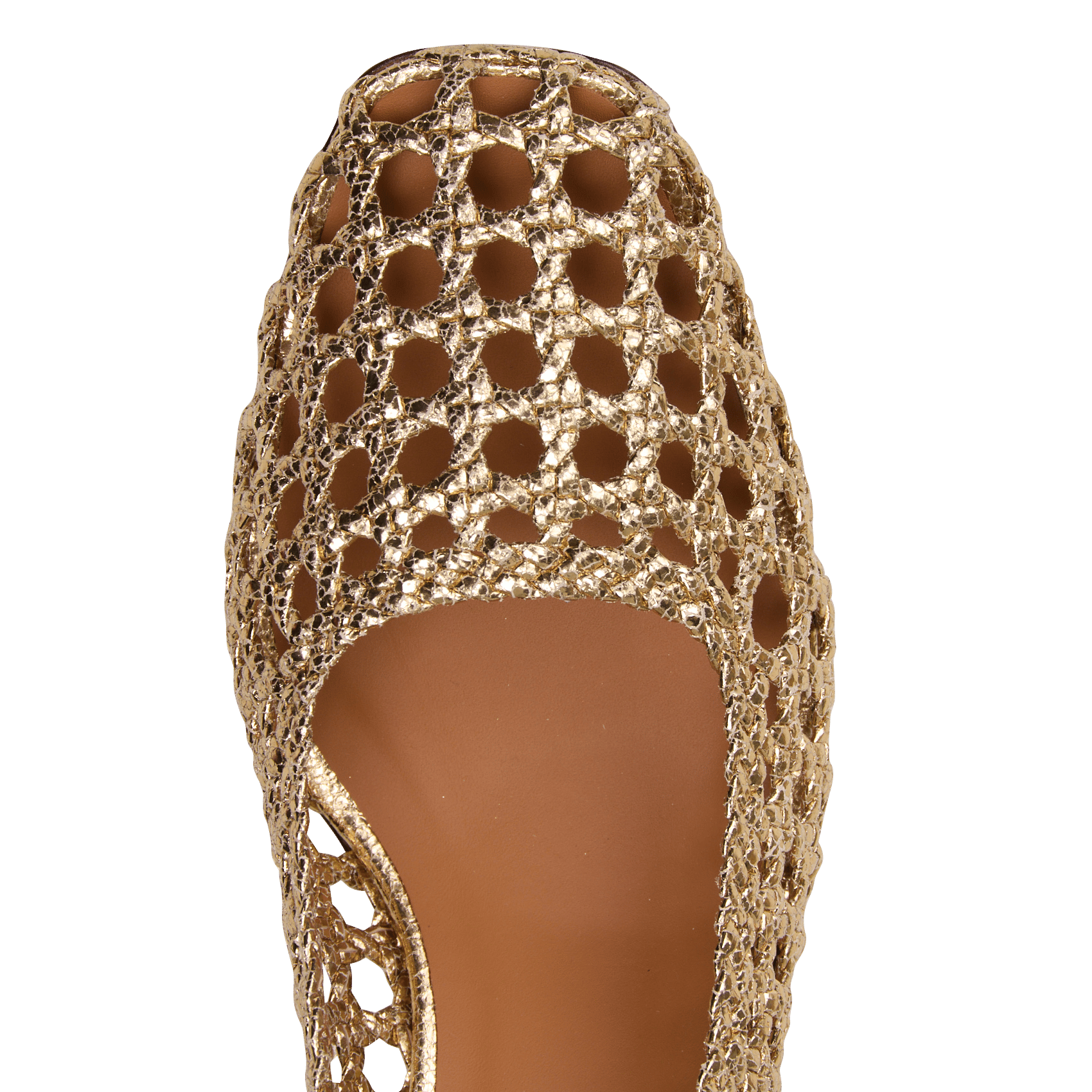 Lederpumps mit Lurex RIVECOUR Golden