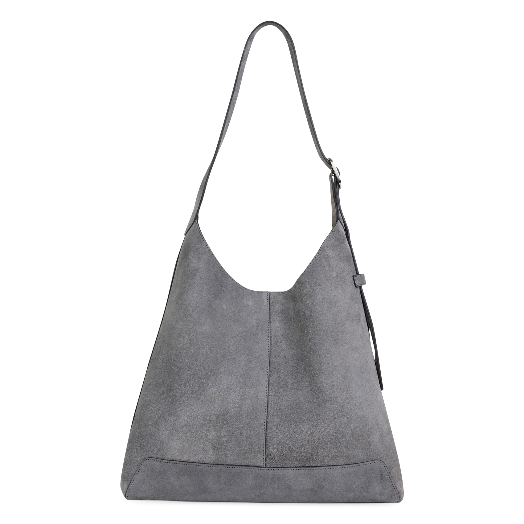 Hobo Bag aus Veloursleder NAT & NIN Grau