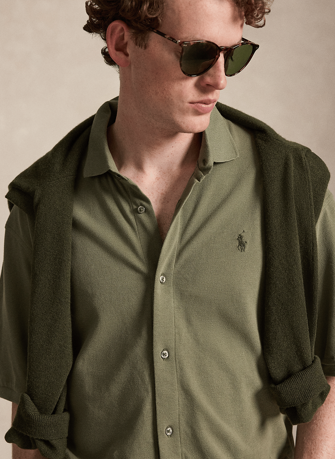 Kurzarmhemd mit Knopfleiste POLO RALPH LAUREN Grun