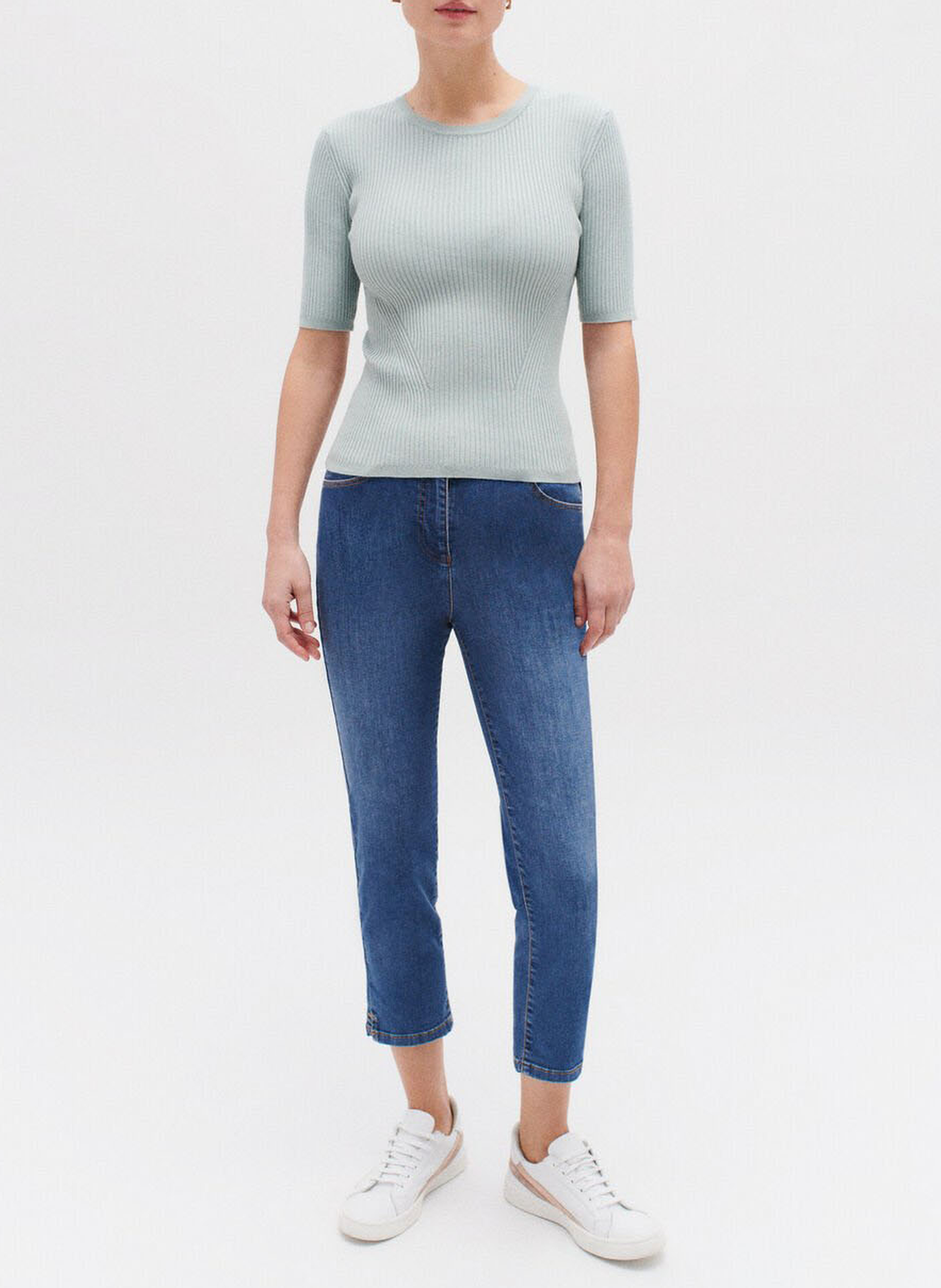 7/8-Slimfit-Jeans aus Baumwoll-Mix CAROLL Blau