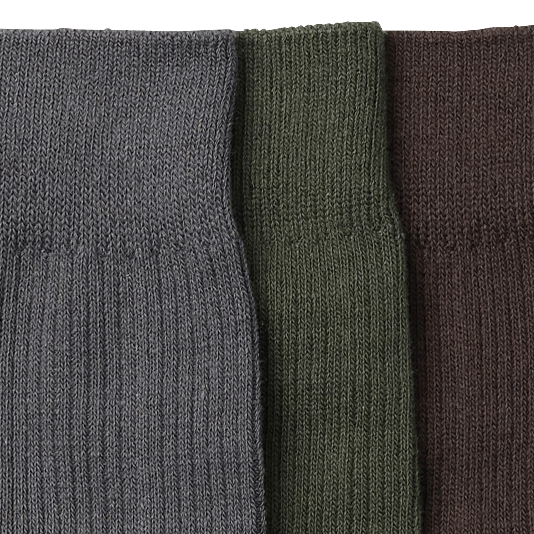 Set of 3 pairs of plain socks in blended cotton SELECTED Green