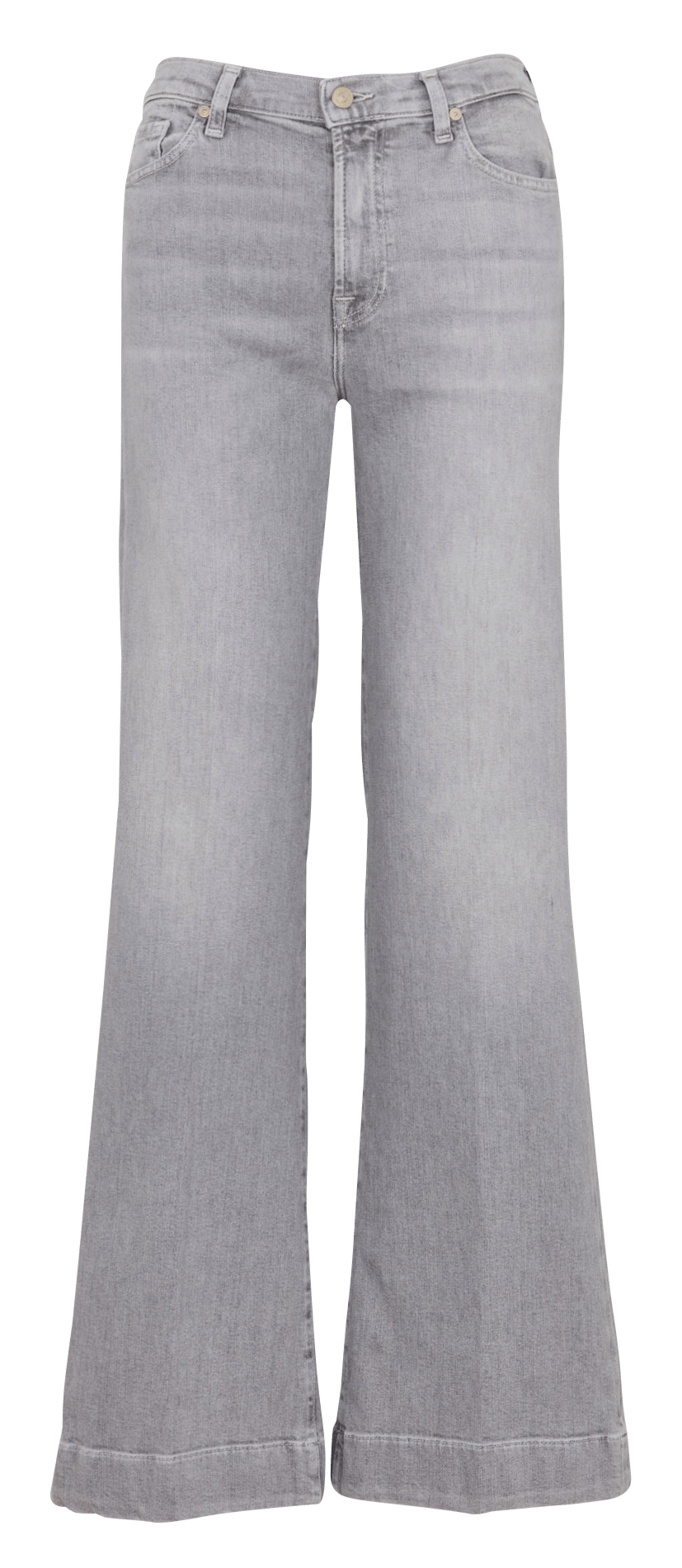 Jean flare en coton mélangé 7 FOR ALL MANKIND Gris