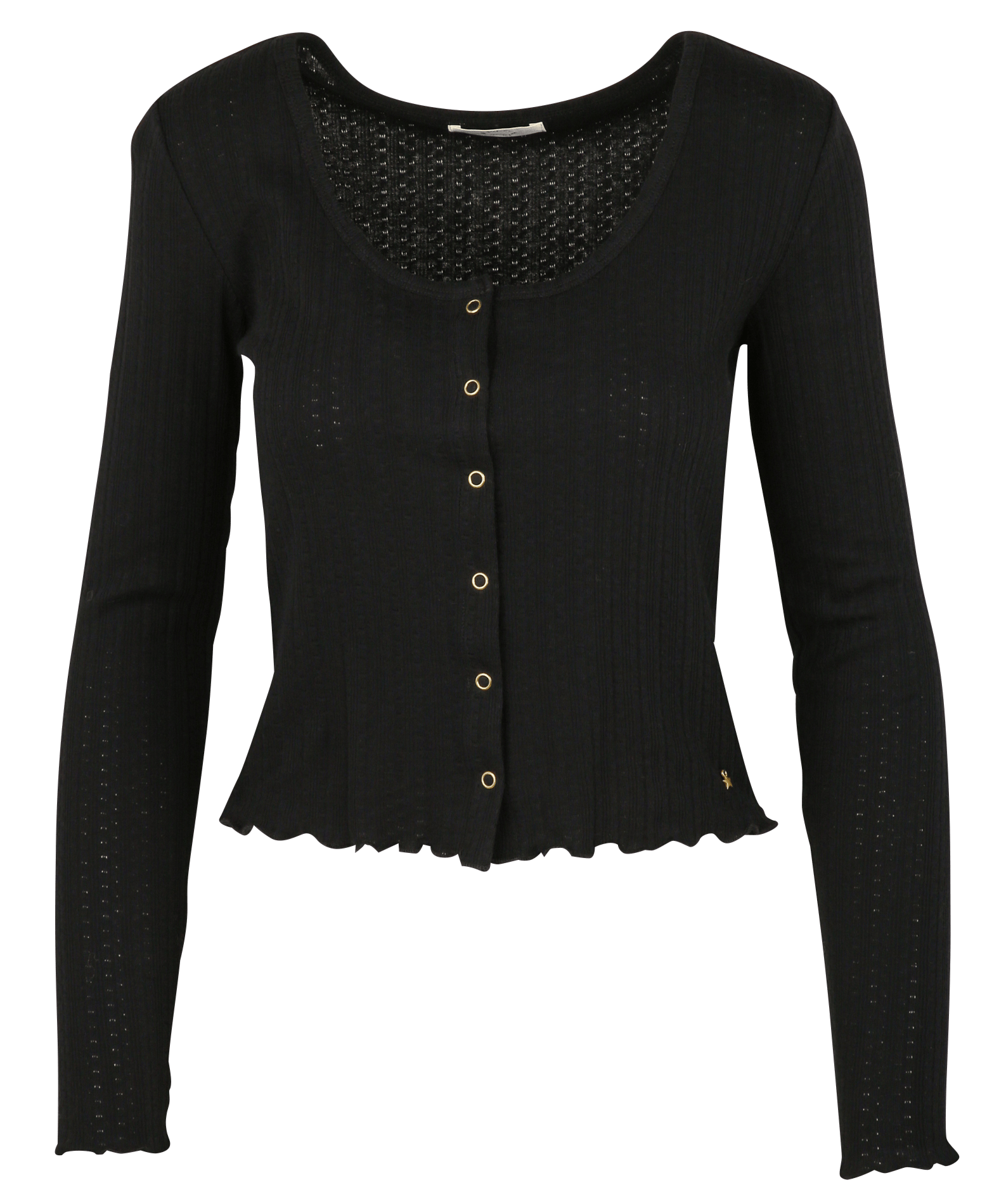 Fitted cotton T-shirt DES PETITS HAUTS Black