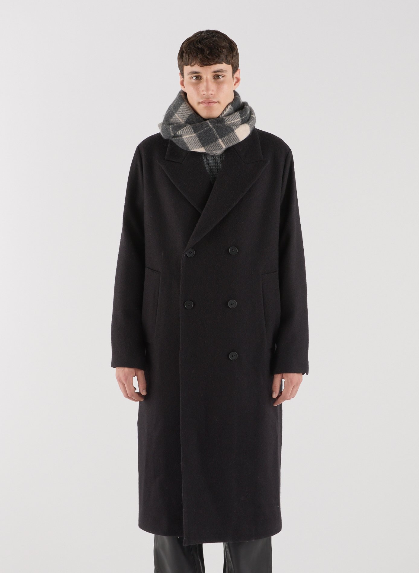 Cult125 tailored collar wool coat Cult125 SAISON 1865 Black