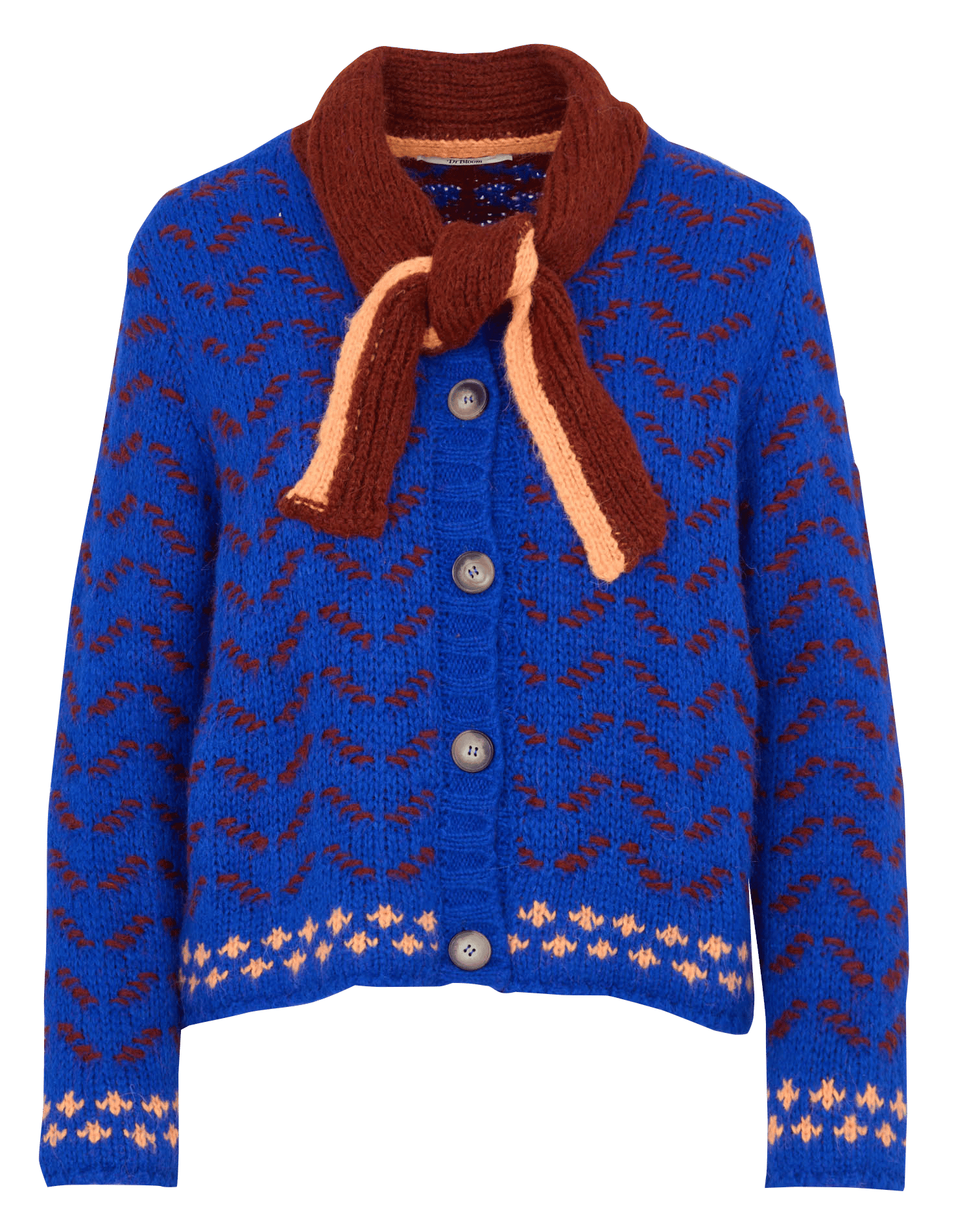 Cardigan droit col à nouer DR BLOOM