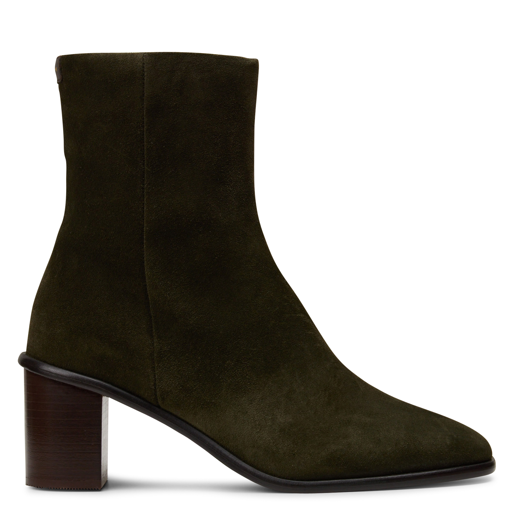 Botines de cuero de ante con cremallera ANTHOLOGY PARIS Verde