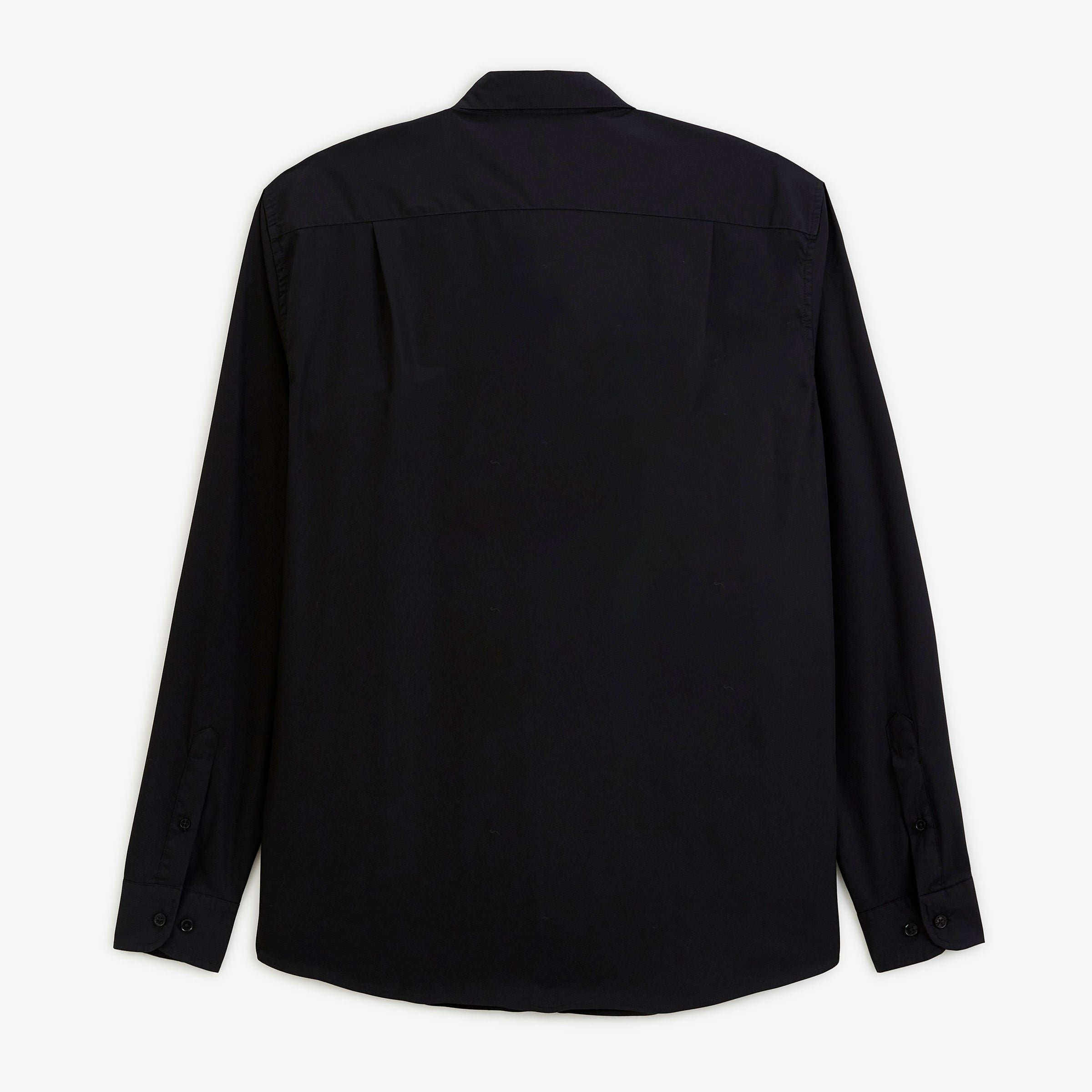 Black solid long-sleeve stretch shirt SERGE BLANCO Black