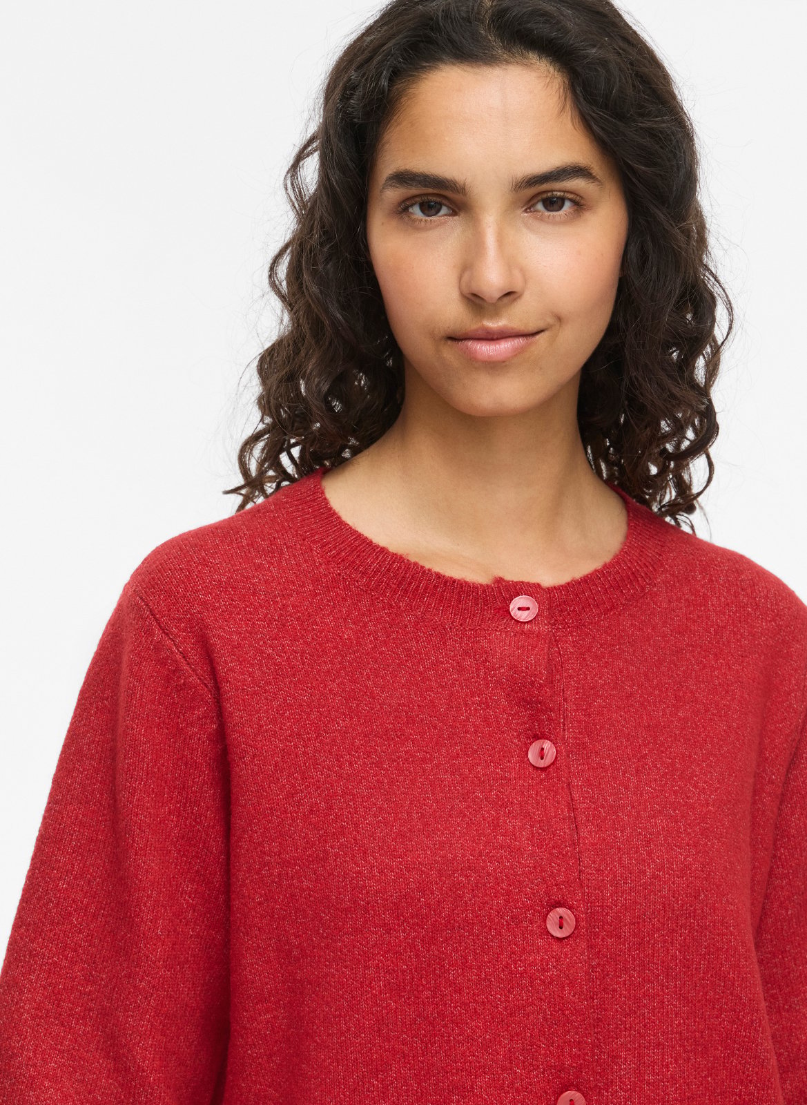 Gilet col rond VILA Rouge