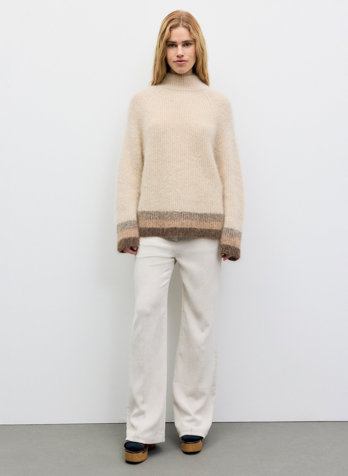 Straight-cut high-neck sweater GERARD DAREL Beige