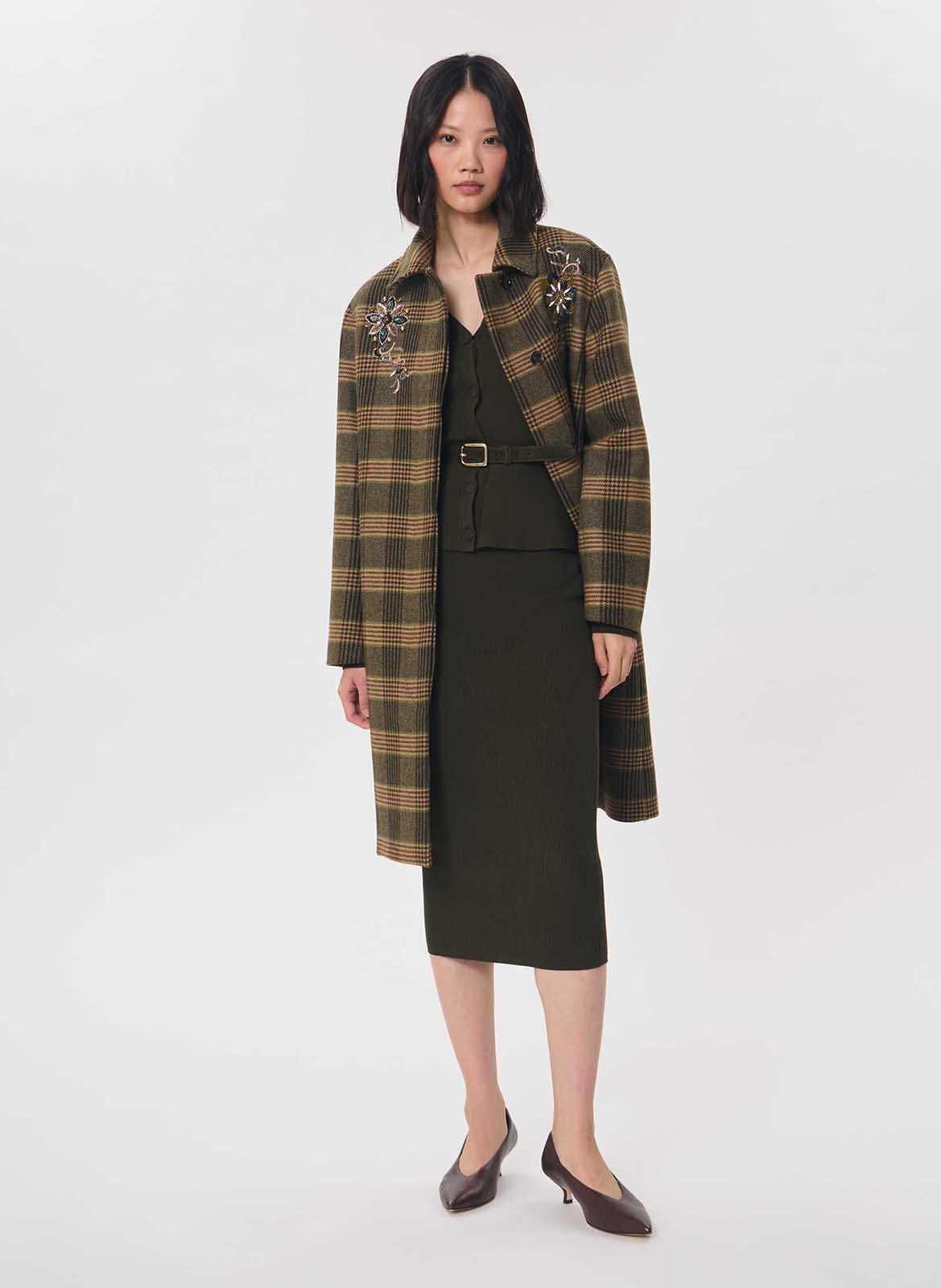 Aansluitende midi-rok in tricot TARA JARMON Groen