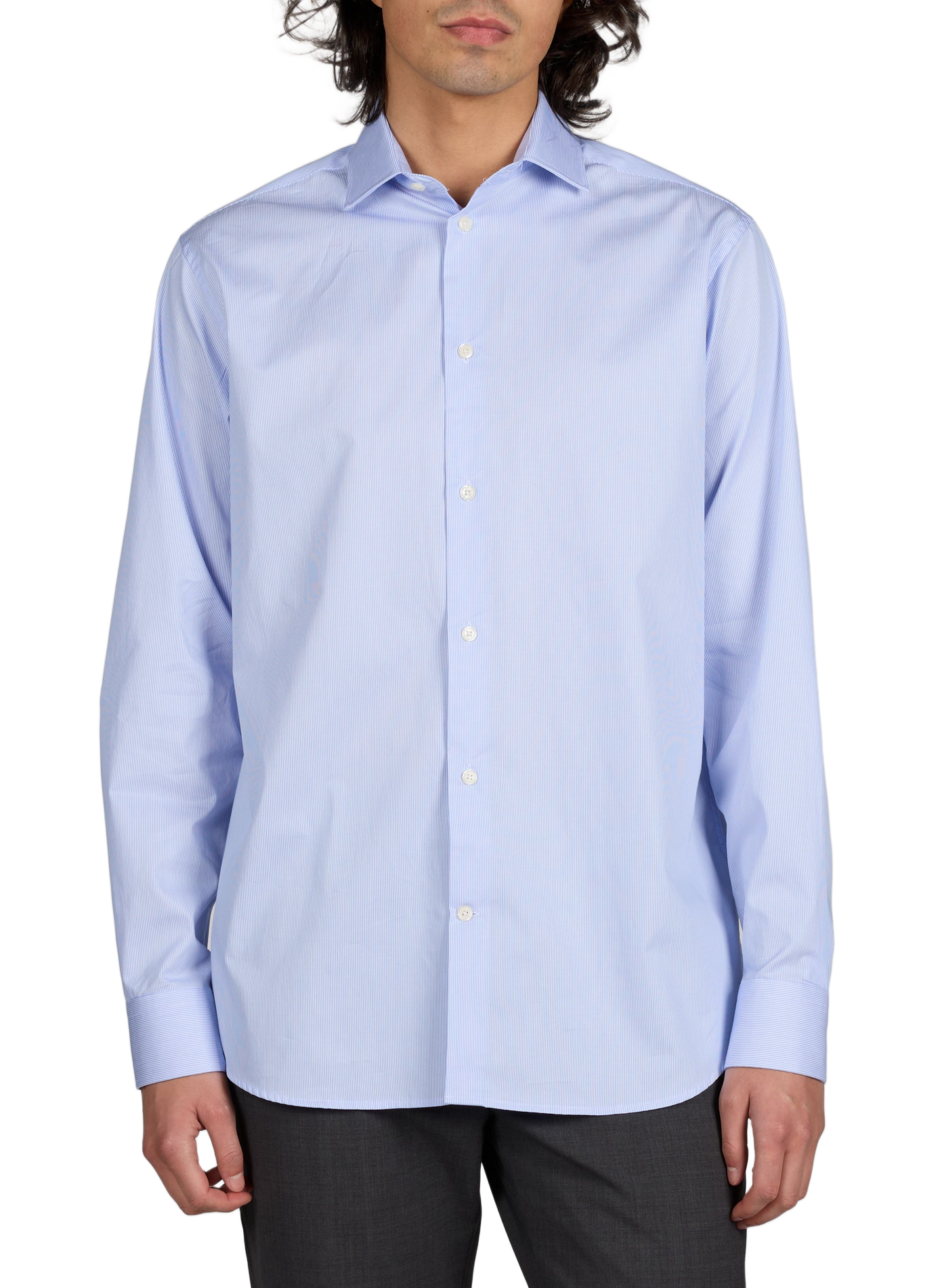 Straight hay-d cotton shirt hay-d AU PRINTEMPS PARIS Blue