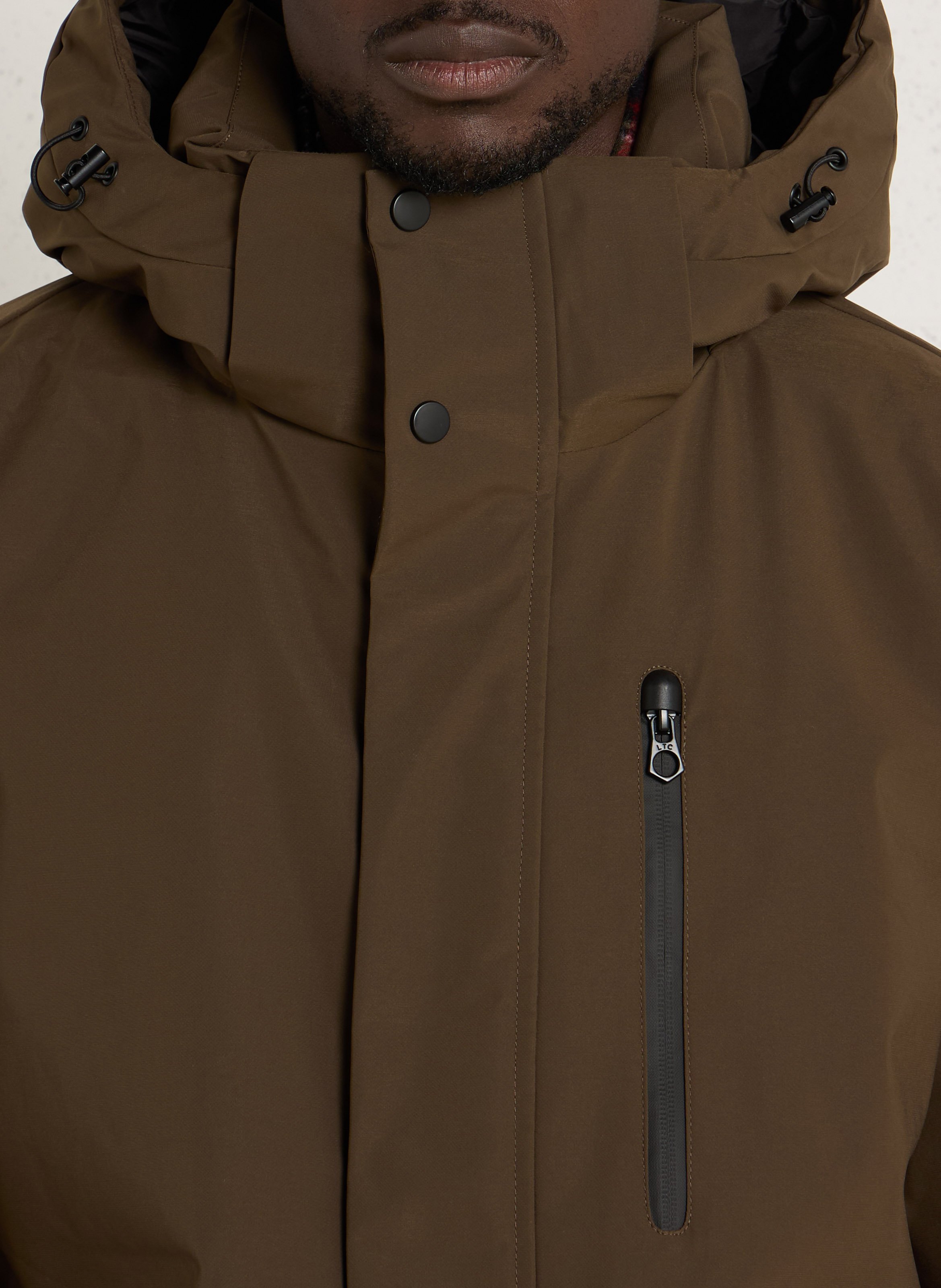 Gerade geschnittener Parka mit Kapuze LE TEMPS DES CERISES Braun