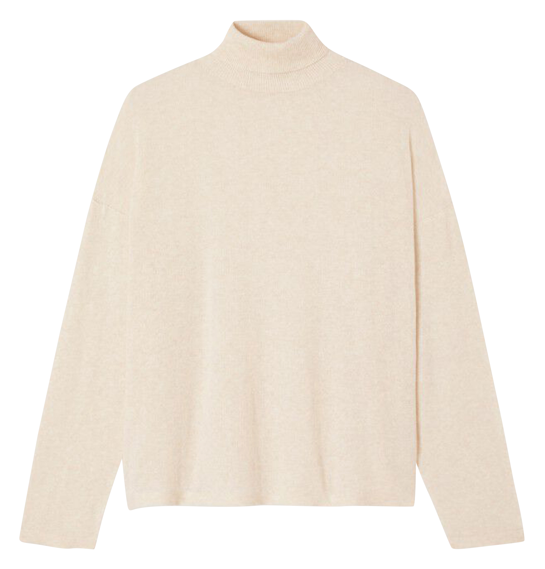 Straight-fit cotton turtleneck sweater AMERICAN VINTAGE White