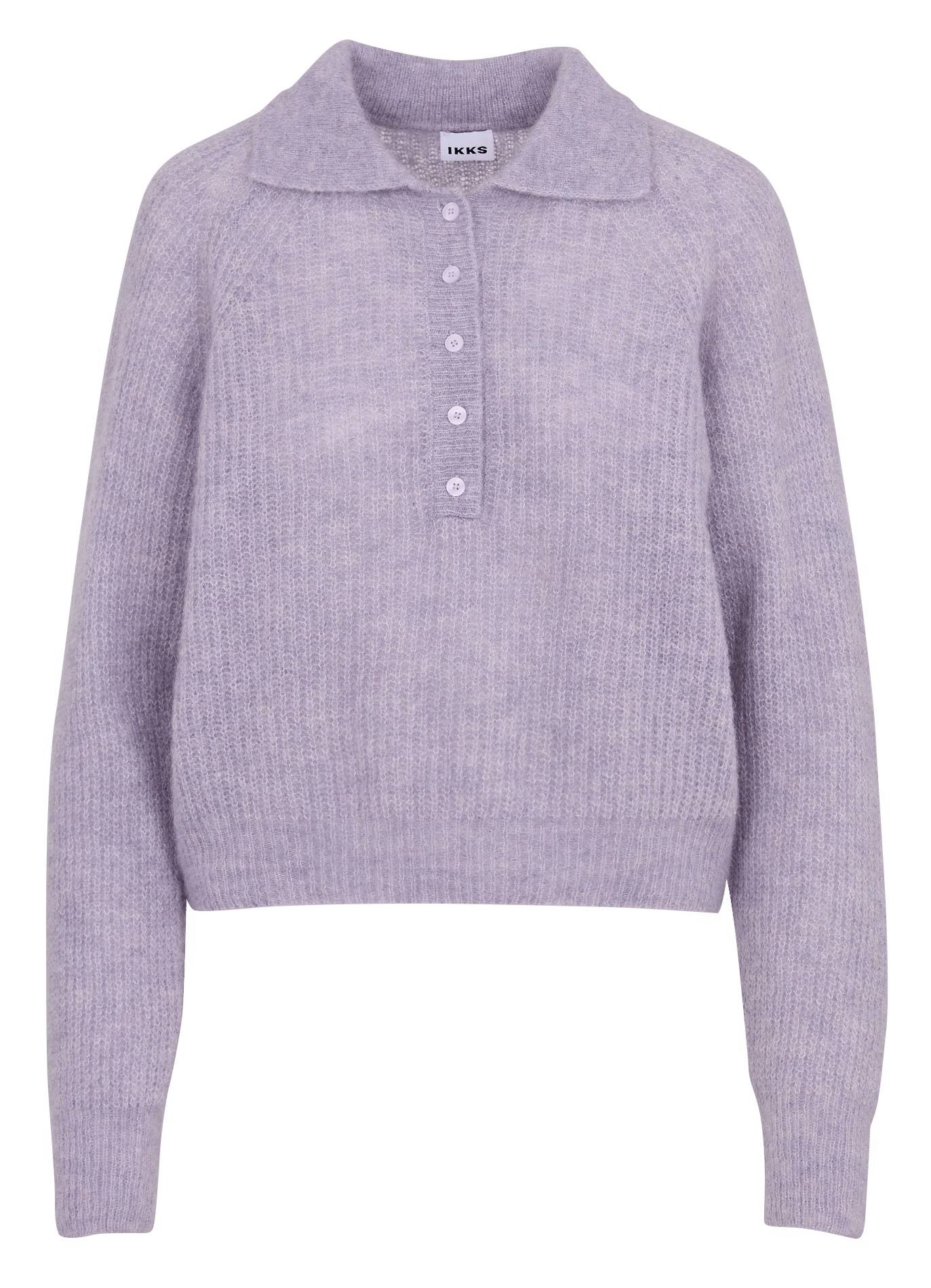 Alpaca-blend polo-neck sweater IKKS Pink