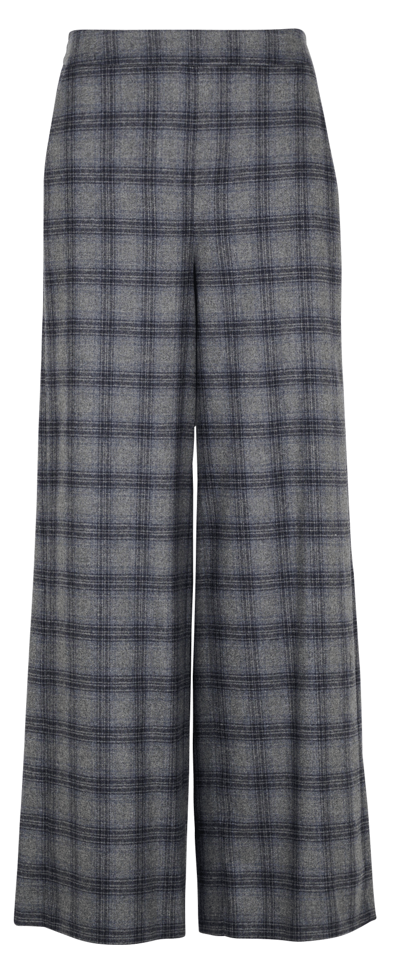 Pantalon large taille haute en laine mélangée ZAPA Gris