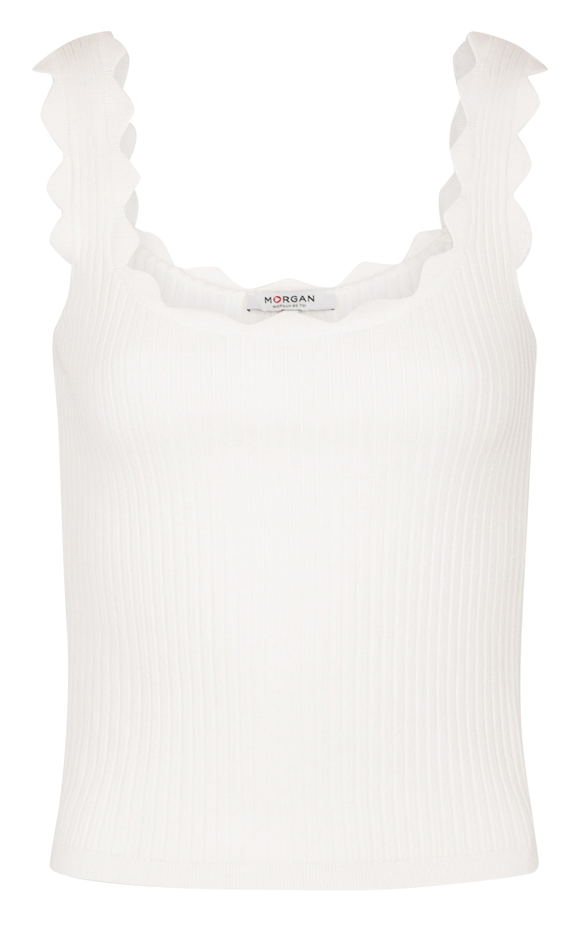 Ribbed tank top MORGAN Beige