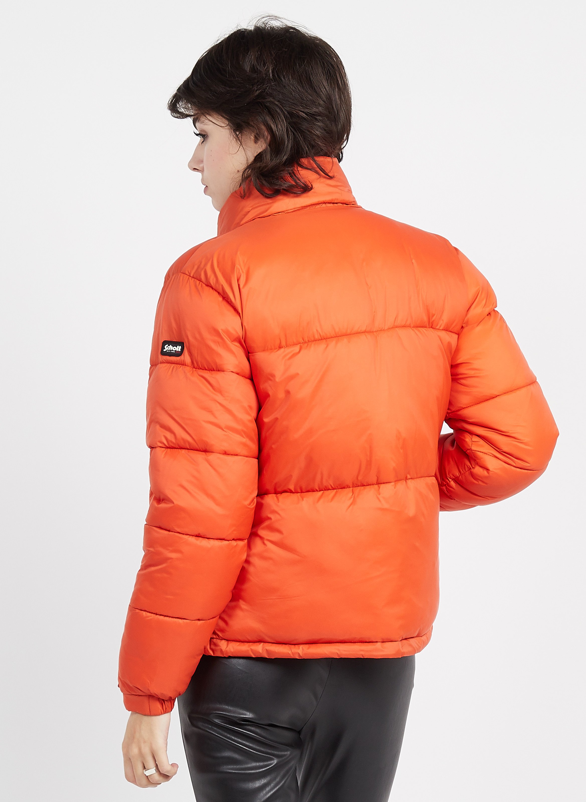 High-neck Straight-cut Padded Jacket 