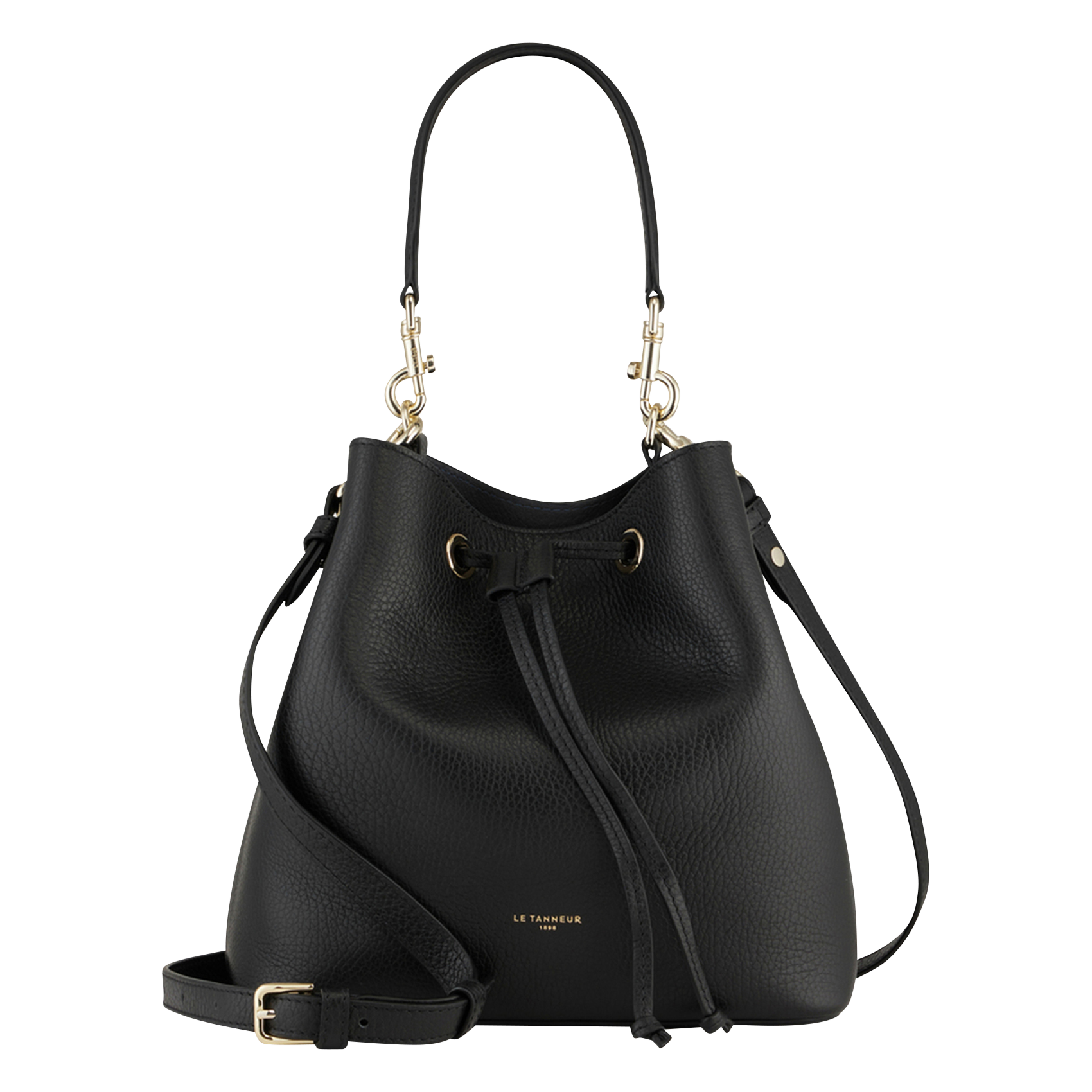Grained leather bucket bag LE TANNEUR