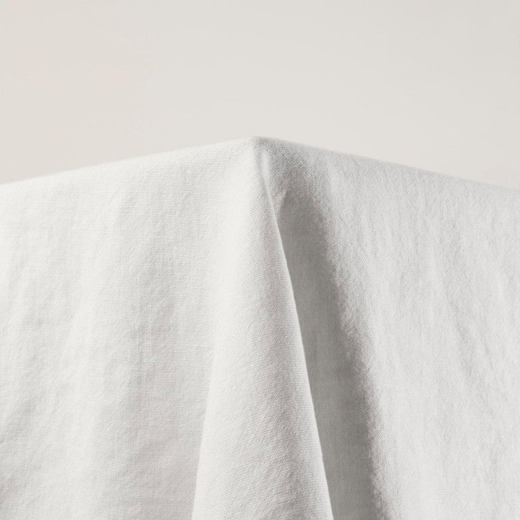 NINO - Rectangular linen tablecloth MADURA White