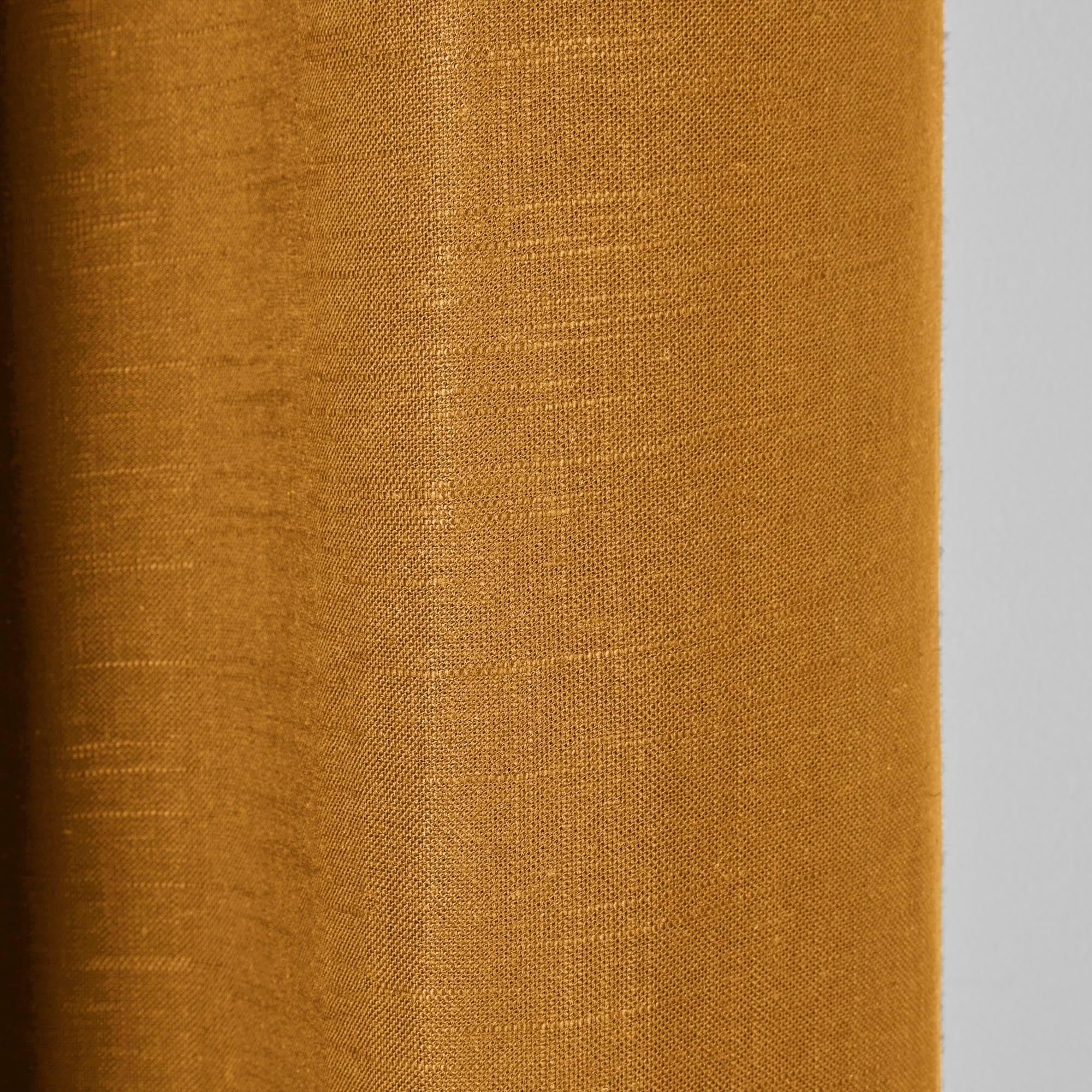 Lined black-out curtain with eyelets MADURA Yellow