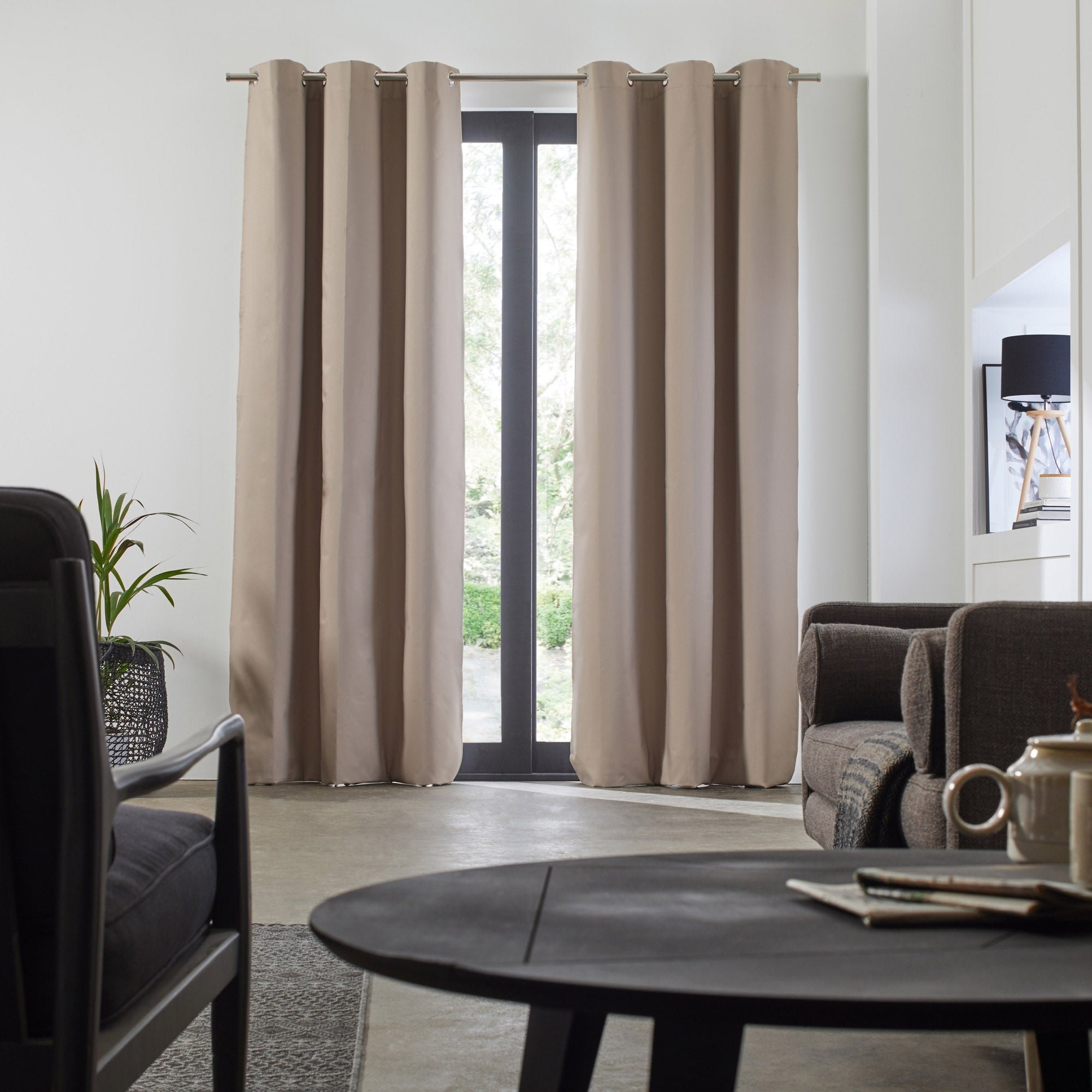 OCCULTANT - Blackout curtain with eyelets MADURA Grey
