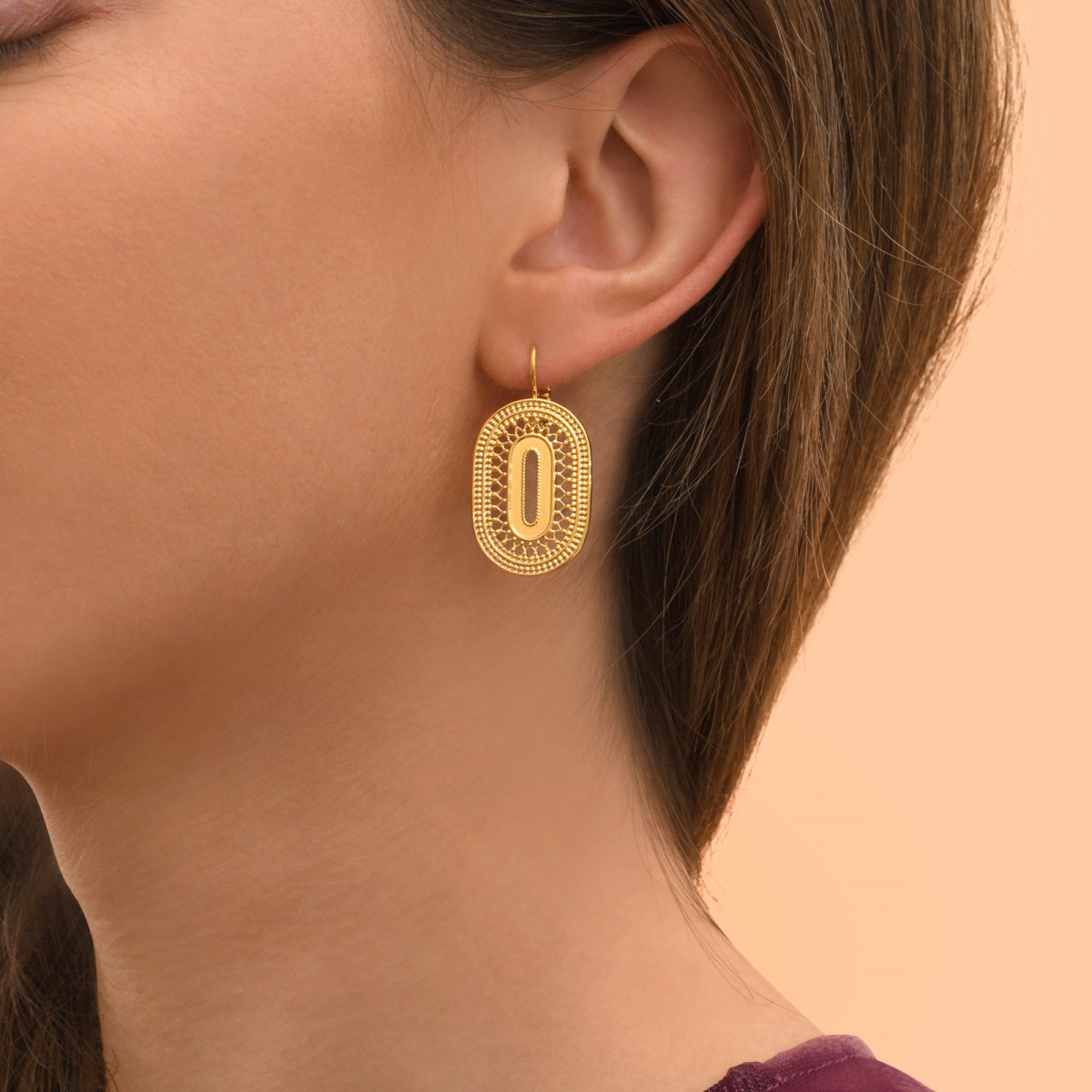 Earrings sleeper NOOR SATELLITE PARIS Golden