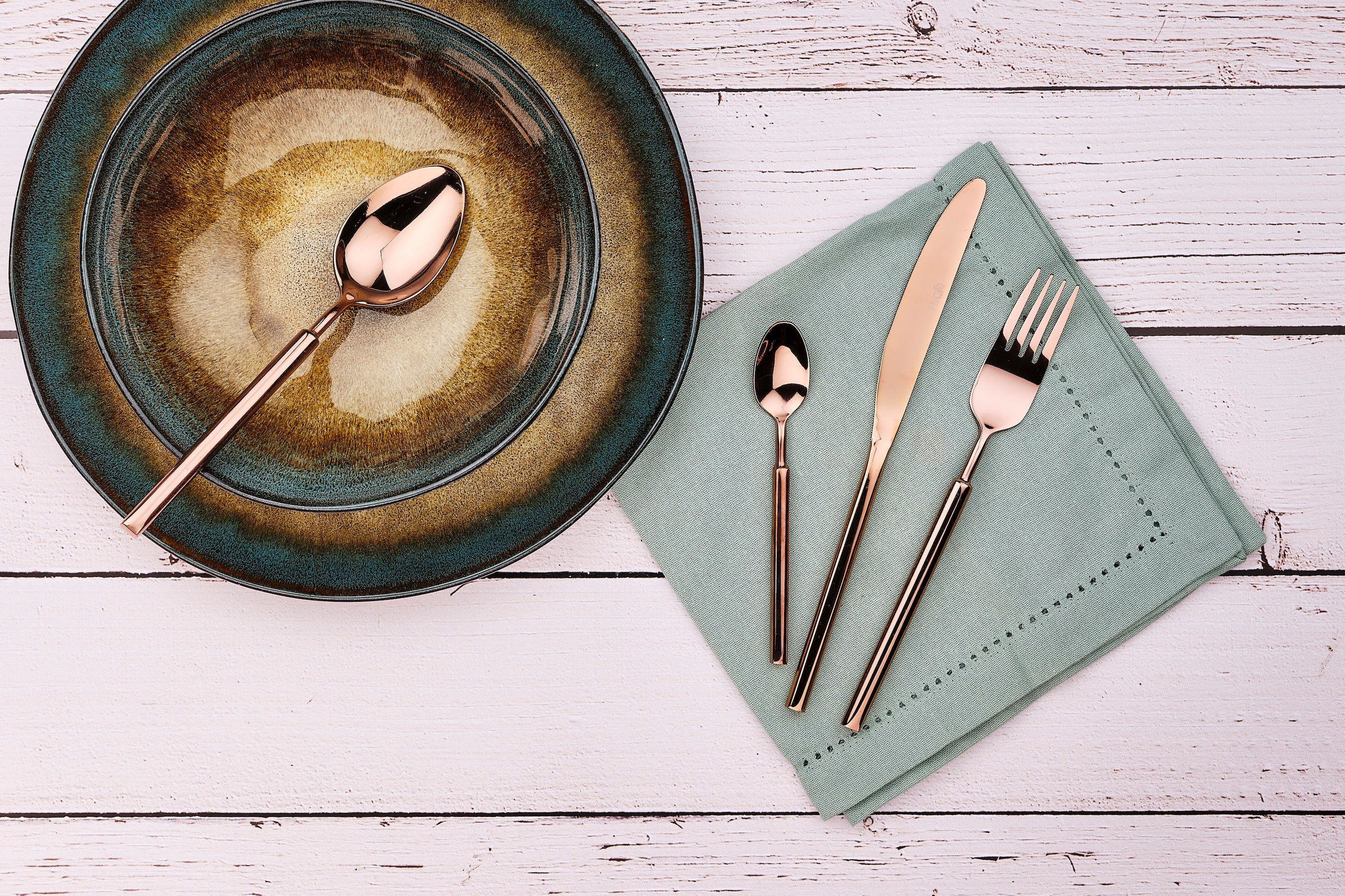 Set of 6 small spoons BJORN Red