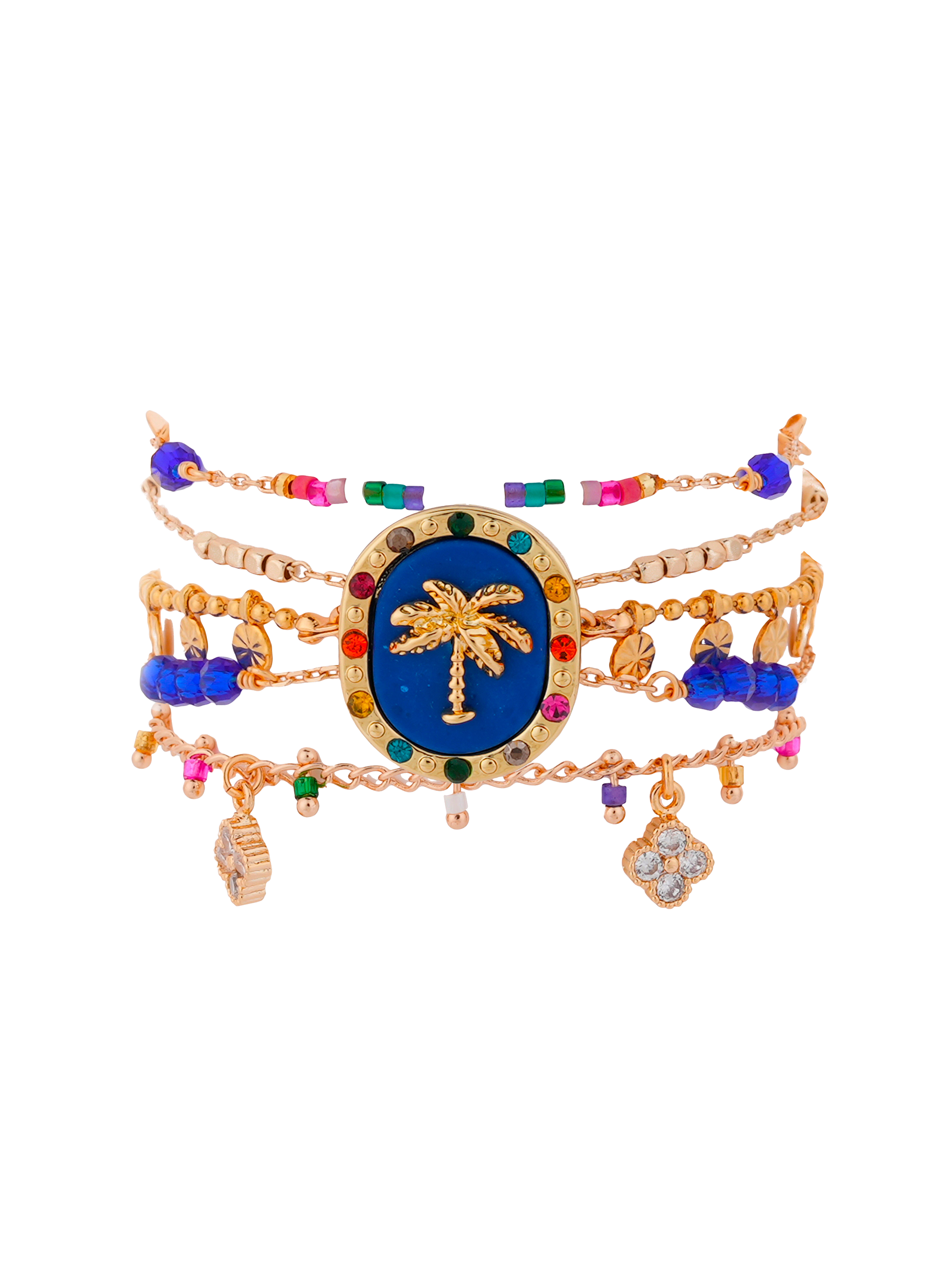 Multistrand bracelet with magnetic clasp and beads HIPANEMA Multicolored