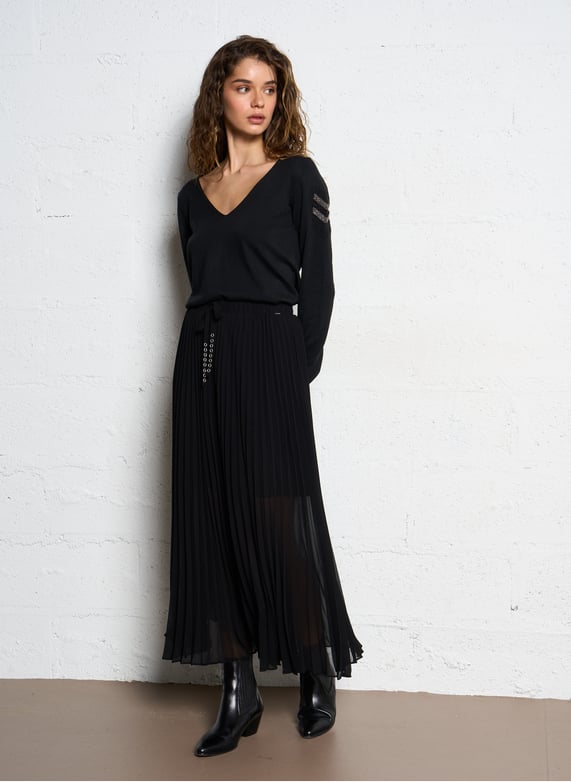 Jupe Longue Jupe Courte Voile Long Jupe Longue Plissée En Crêpe