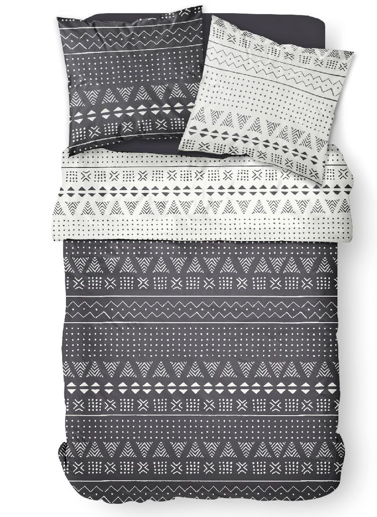Printed cotton zippered bed set TODAY LINGE DE MAISON White