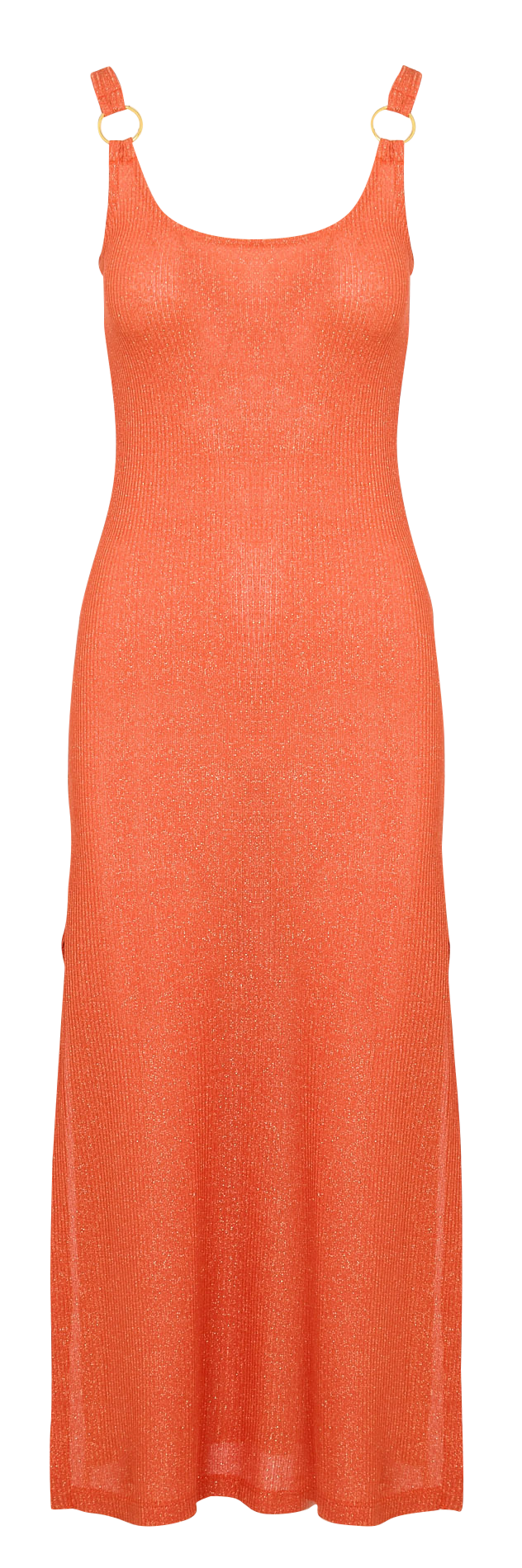 Gerade geschnittenes Strandkleid aus Strick BANANA MOON Orange