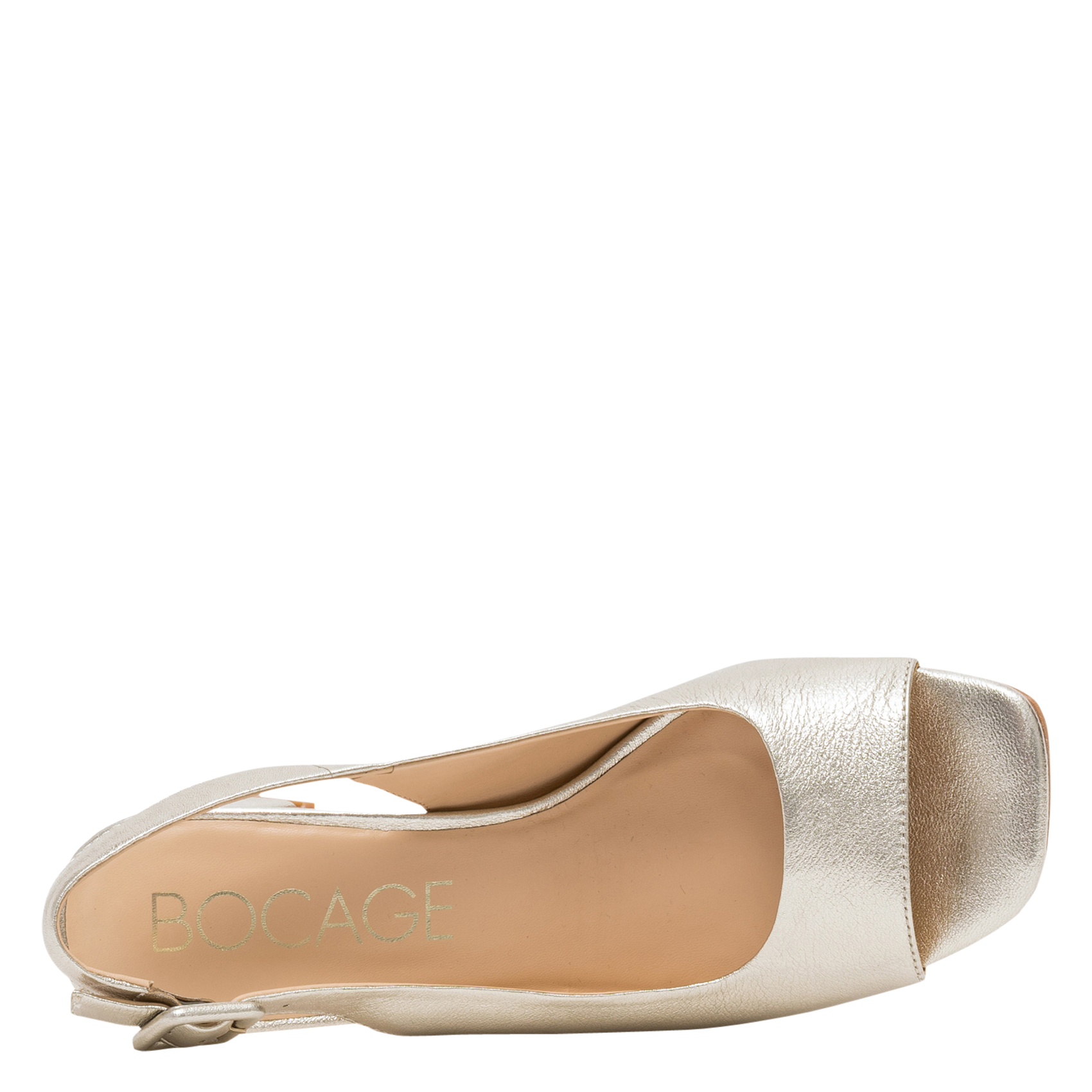 Sandales hautes brillantes en cuir BOCAGE Doré