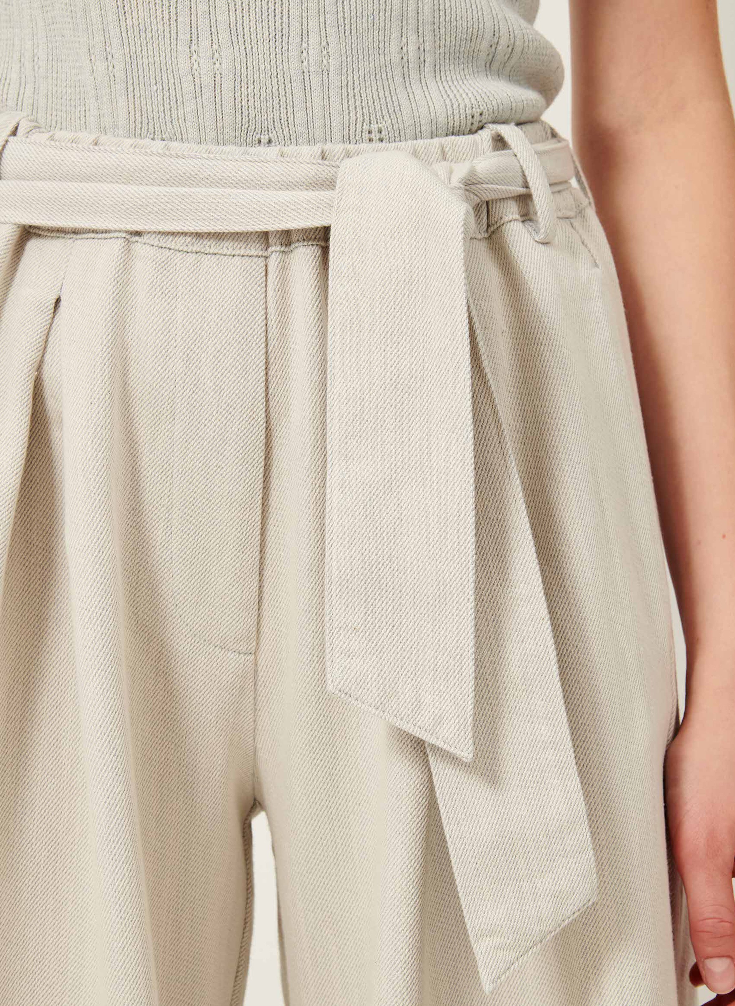 Pantalon large en coton mélangé SESSUN Bleu
