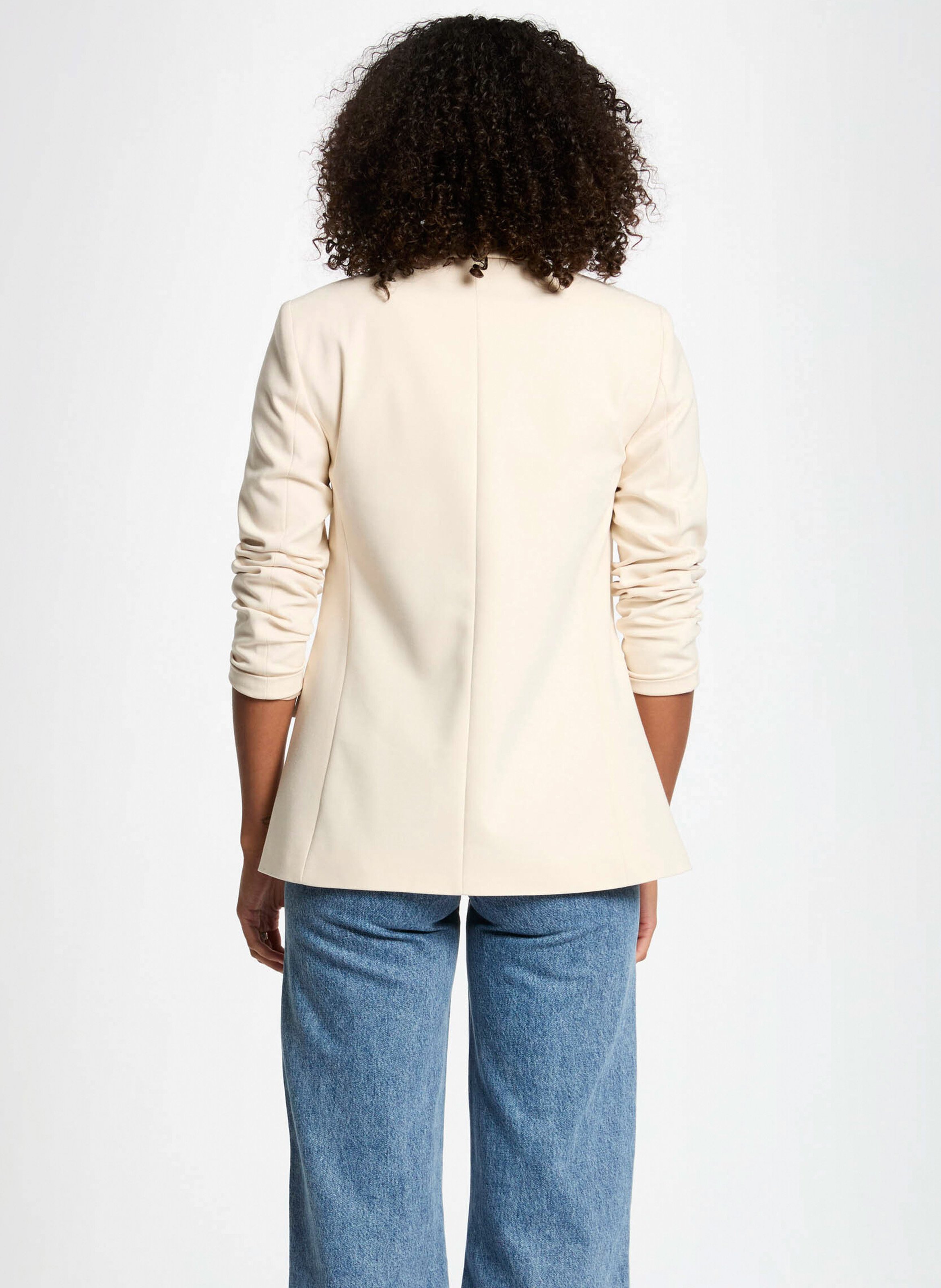 Veste de tailleur en coton mélangé | Beige MORGAN Femme