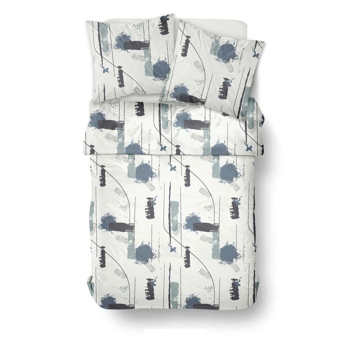 Printed cotton bed set TODAY LINGE DE MAISON White