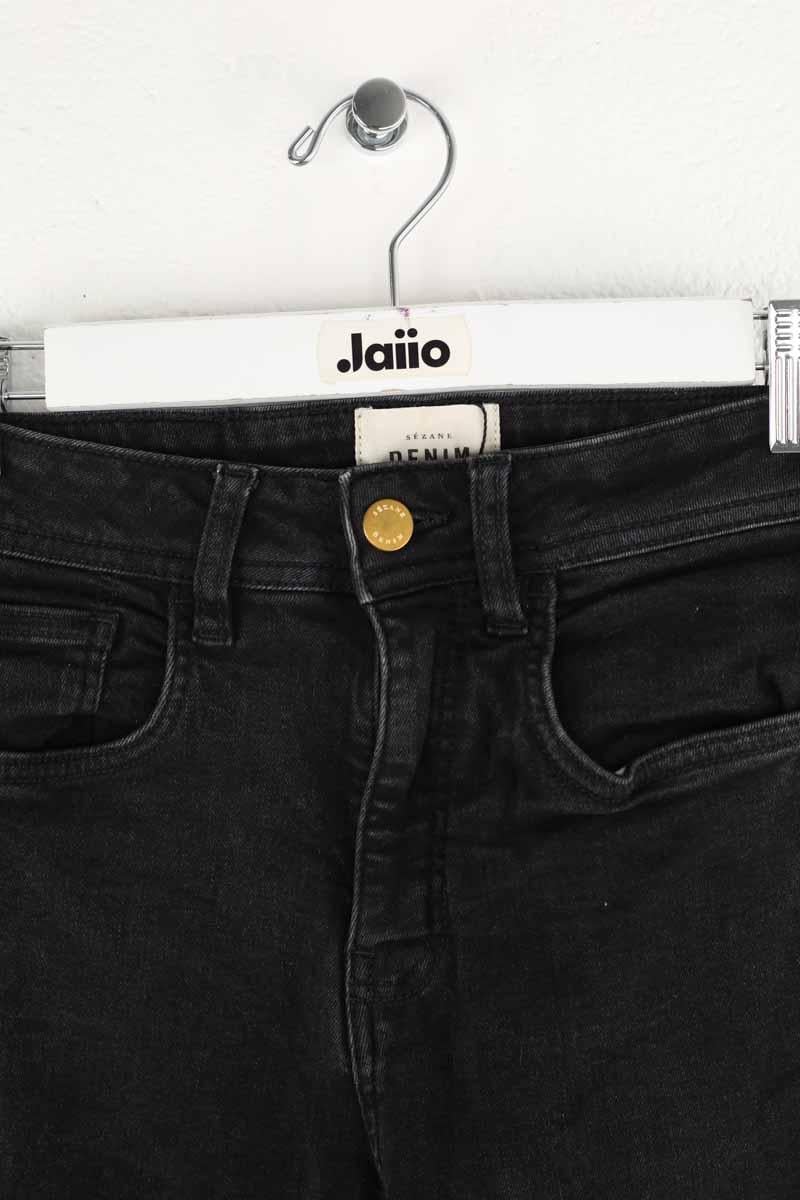 Cotton skinny jeans SEZANE - Seconde main Black