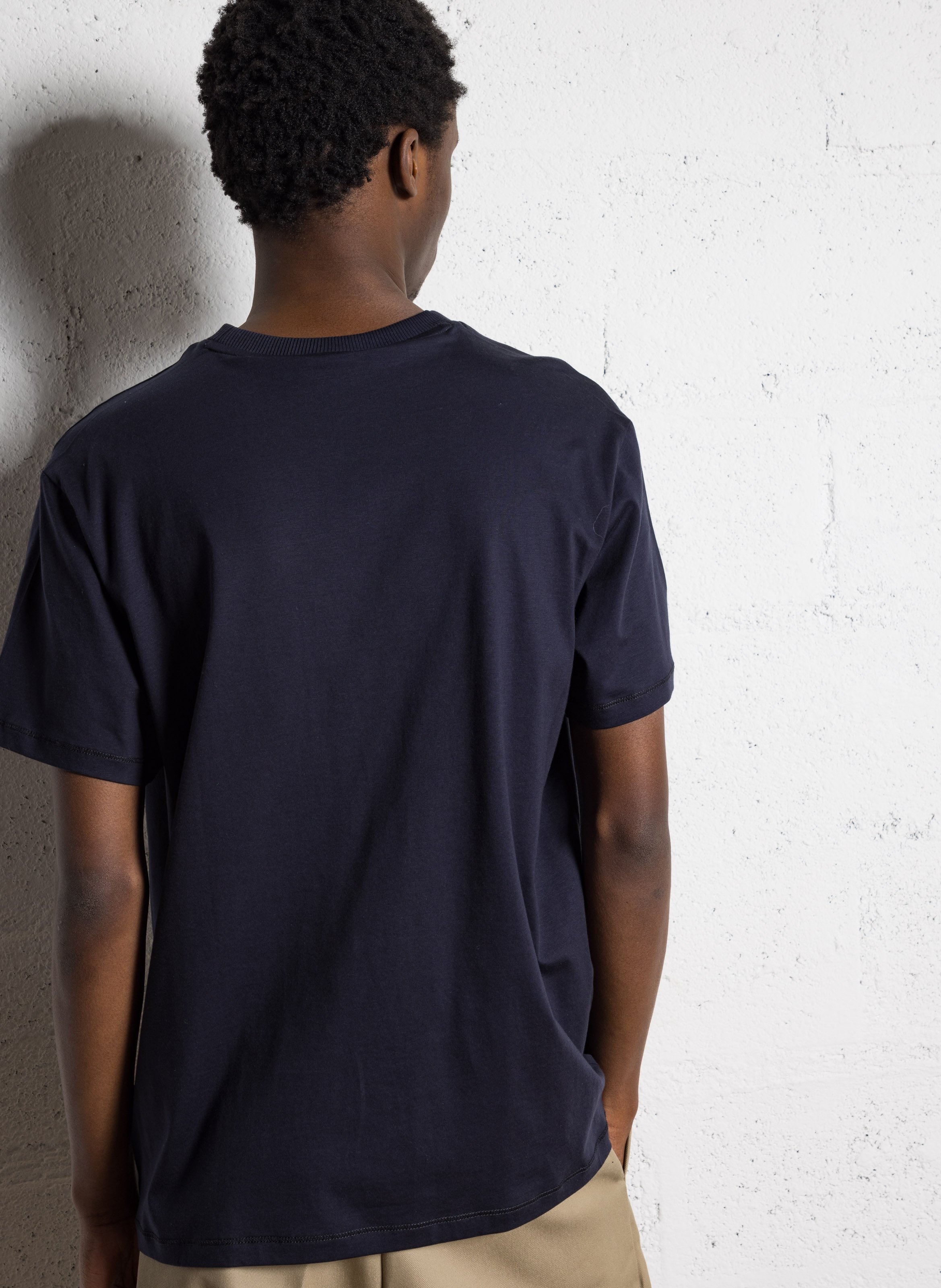 Gerade geschnittenes Rundhals-T-Shirt aus Baumwolle NAPAPIJRI Blau