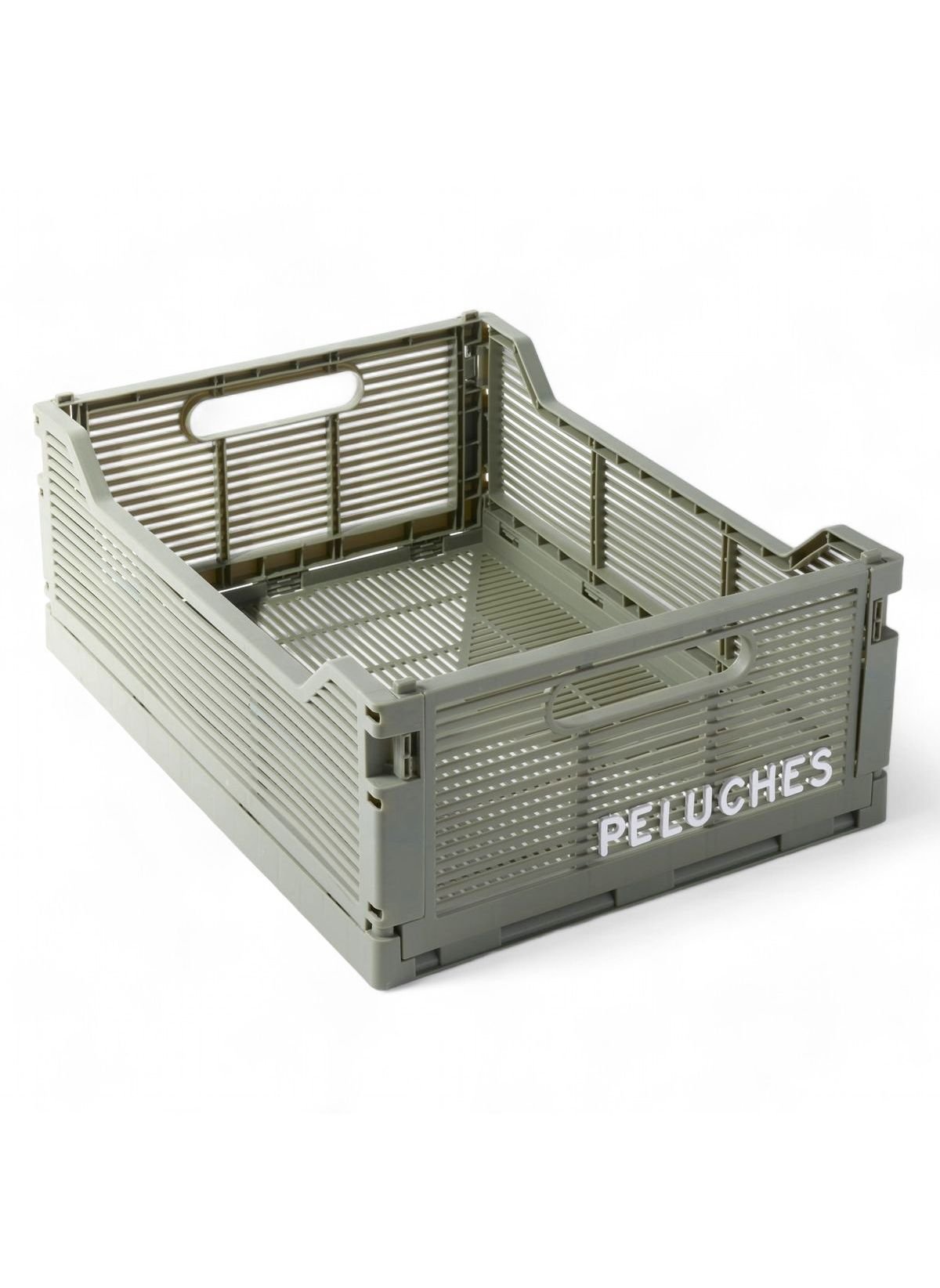 Folding plastic crate FACTORY Grey