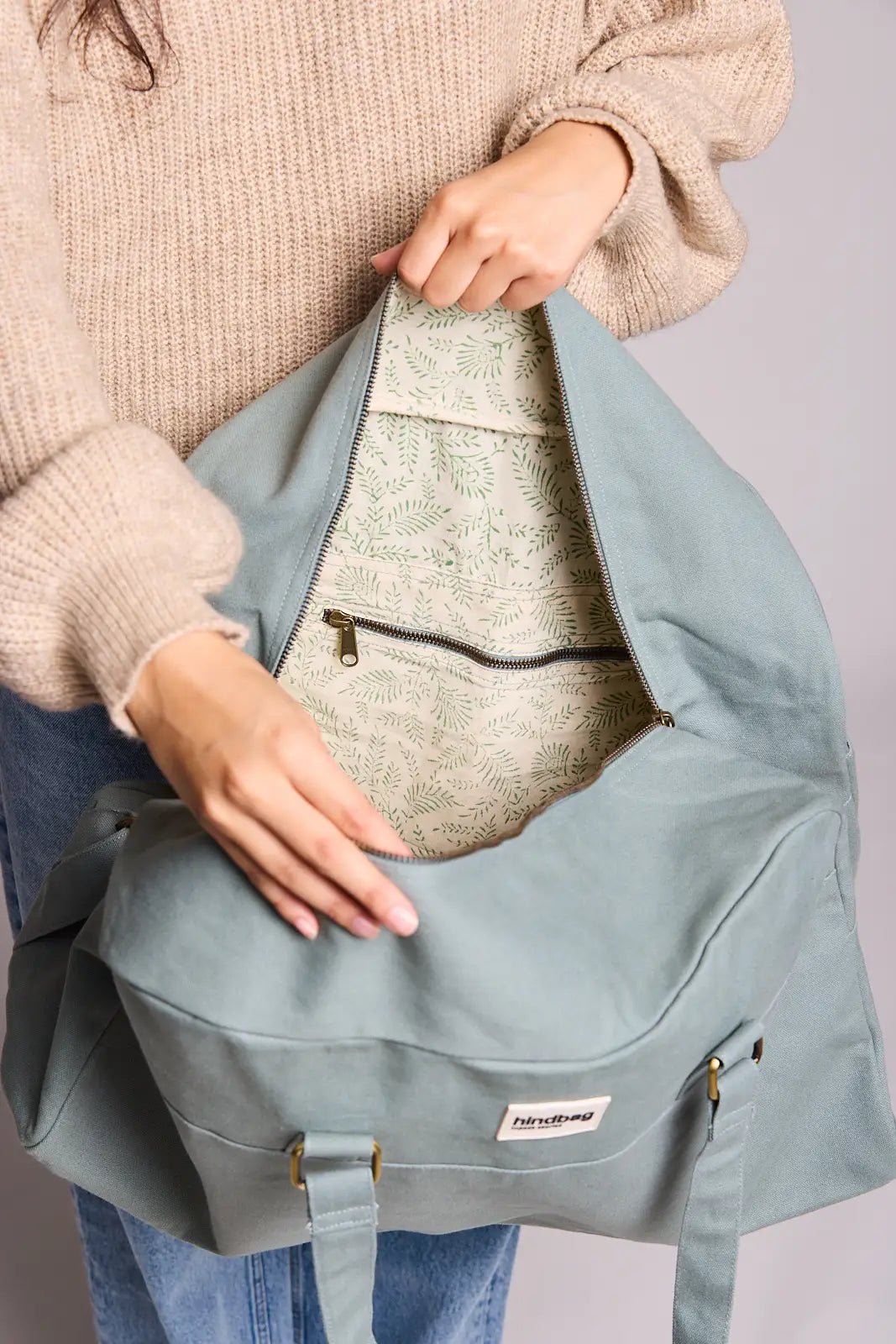 Cotton travel bag HINDBAG Green