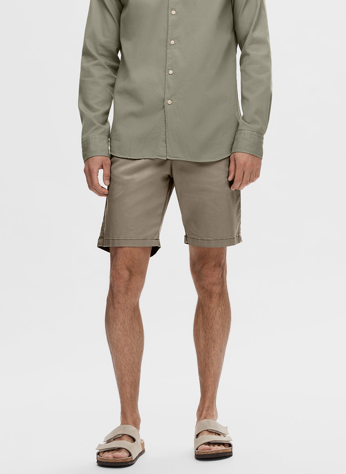 Short in blended organic cotton SELECTED