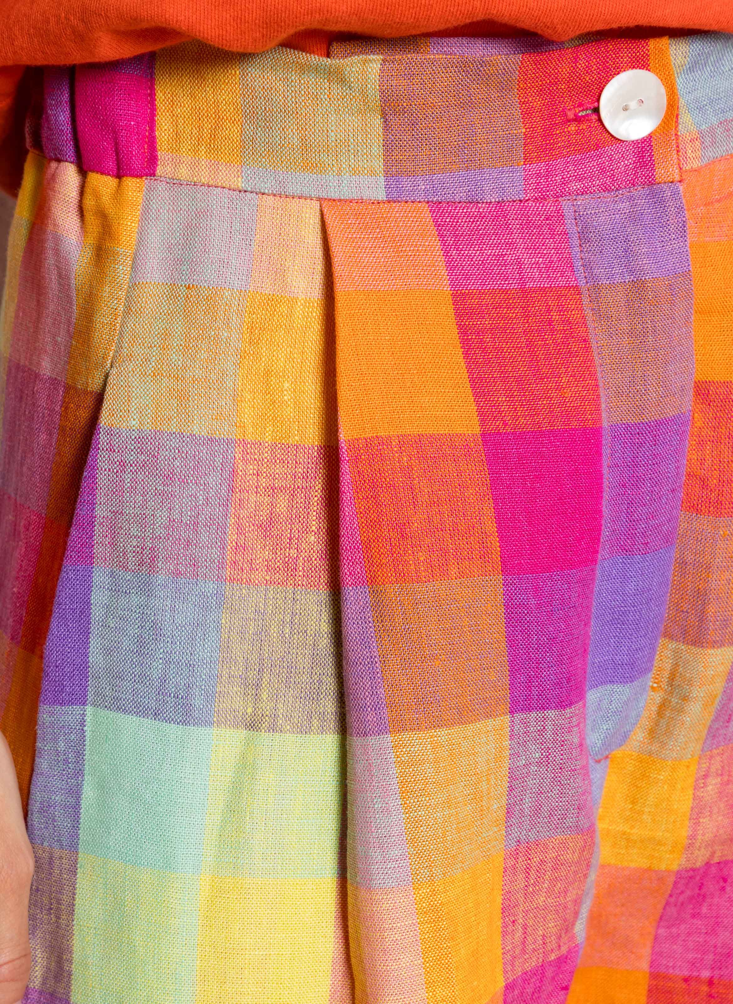 Pantalon large en lin imprimé AUTRE AURA Multicolore