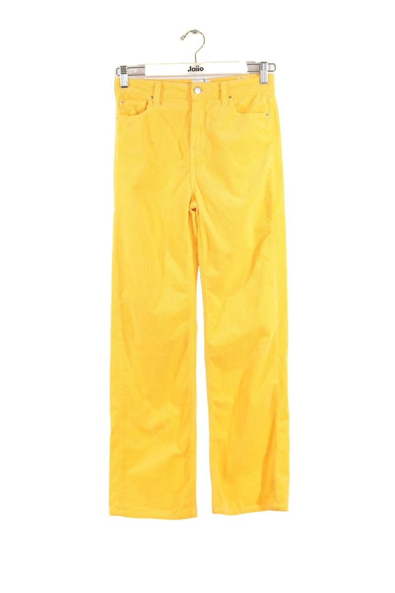 Pantalon droit en coton MODETROTTER - Seconde Main Jaune
