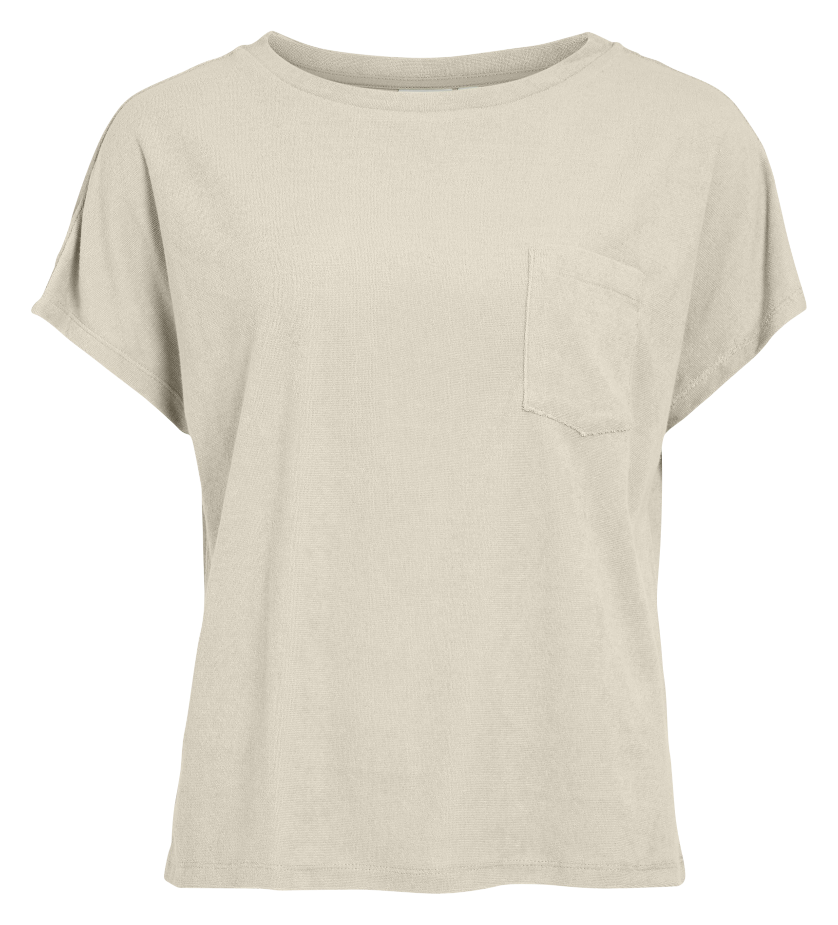 Tee-shirt droit en coton mélangé VILA Beige