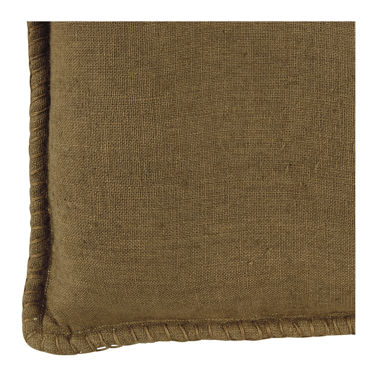 Linen cushion BLANC D'IVOIRE Brown