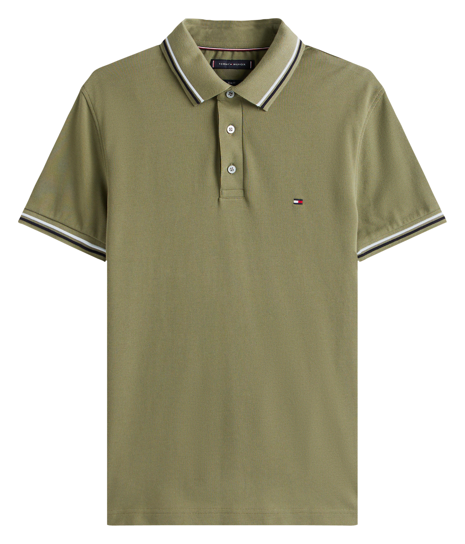Katoenen polo met korte mouw TOMMY HILFIGER Groen