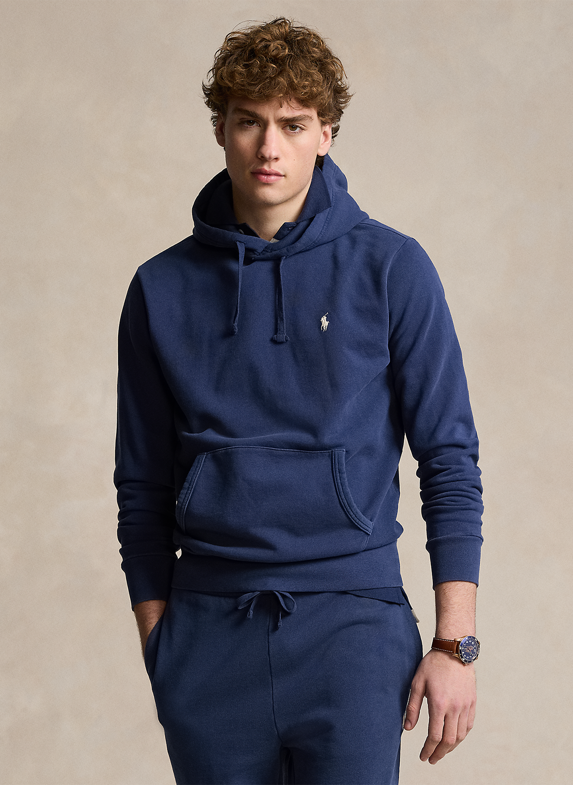 Sweat à capuche en coton POLO RALPH LAUREN Bleu